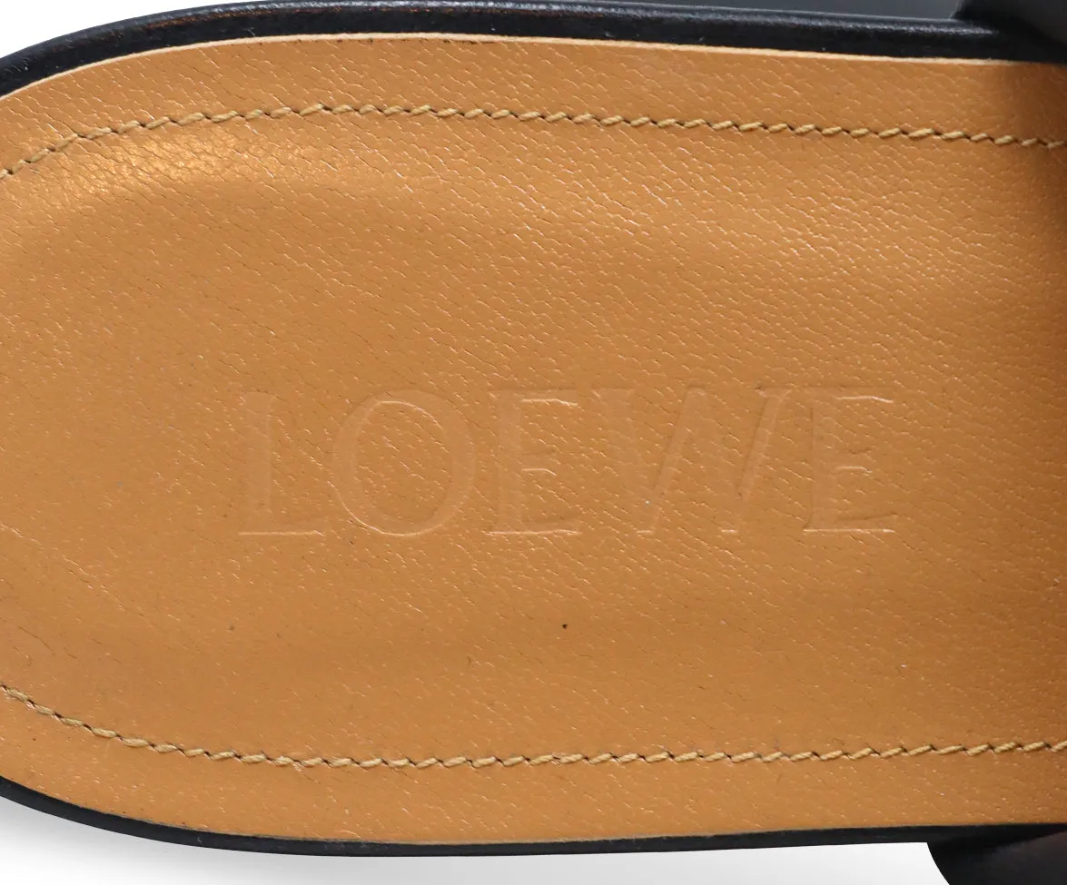 Loewe Black Leather Mules sz 9