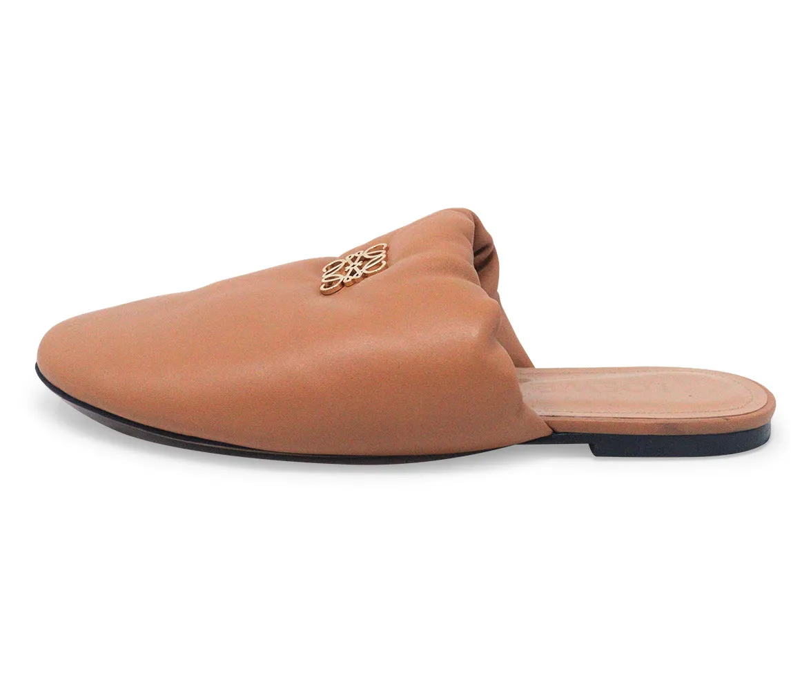 Loewe Tan Leather Mules sz 9