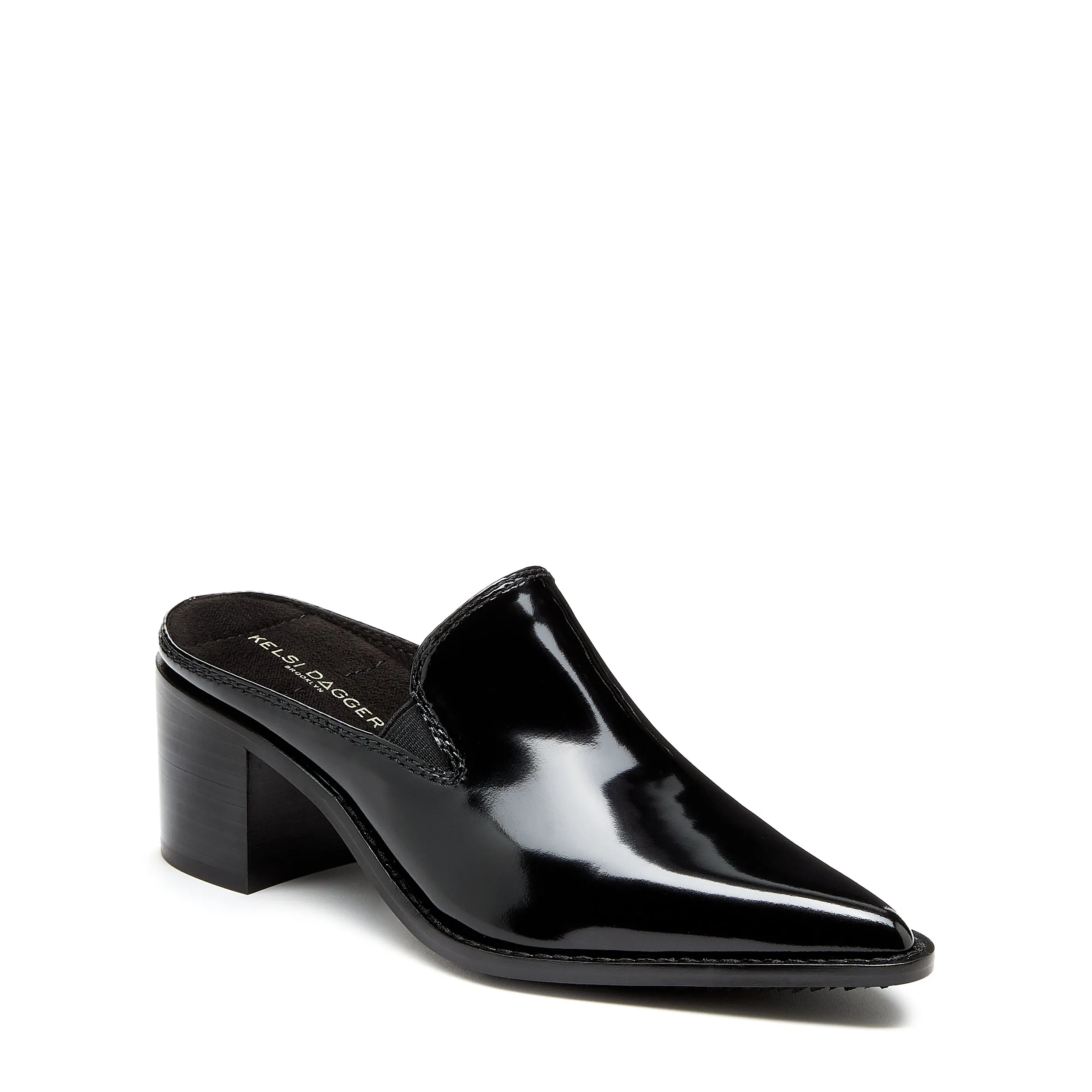 Mason Black Pointed Toe Mules