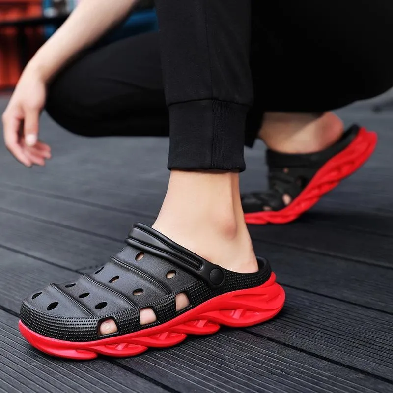 Men summer beach water hollow breathable comfortable slides