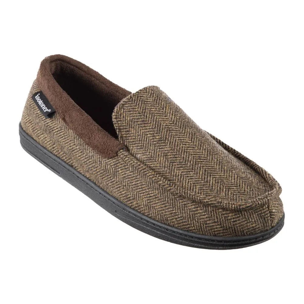 Men’s Logan Herringbone Moccasin Slippers