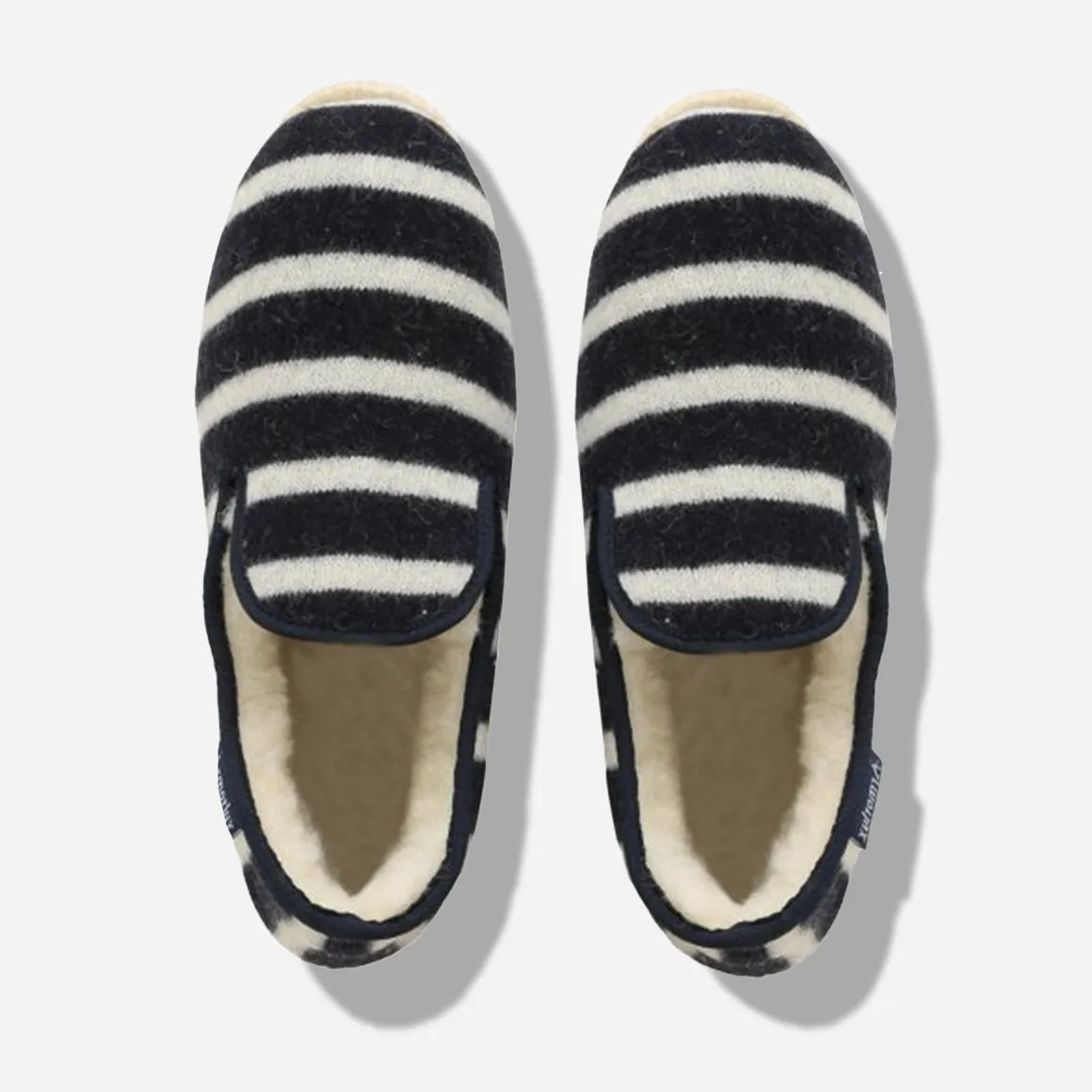 Men's Striped Wool Slippers