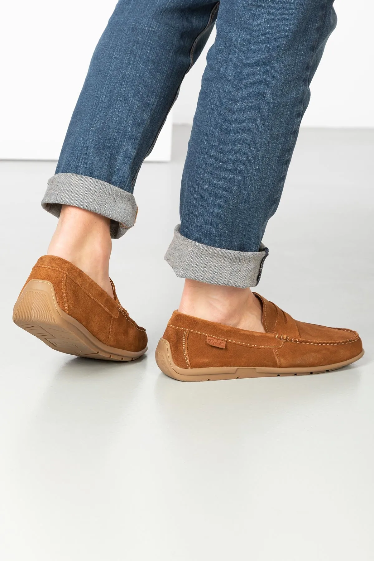 Men's Suede Driving Loafers - Sandsend