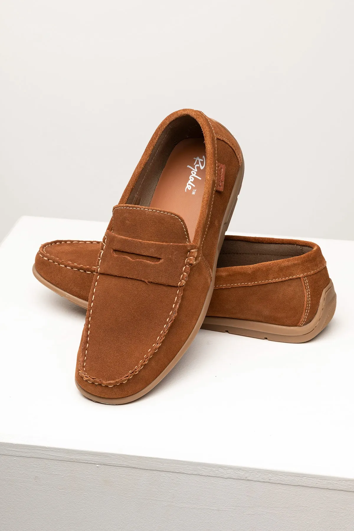 Men's Suede Driving Loafers - Sandsend