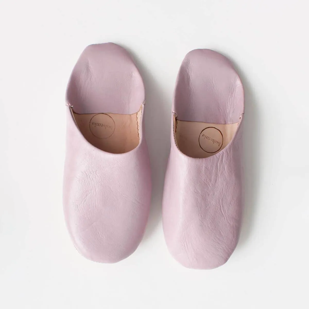 Moroccan Babouche Basic Slippers, Vintage Pink