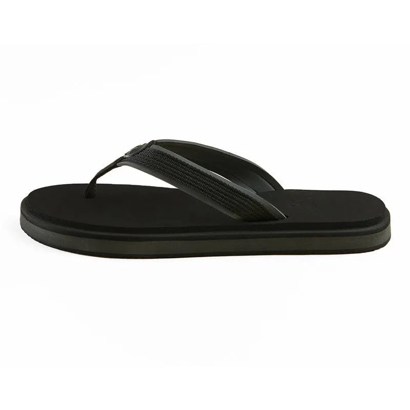 Neeman's Eco Fluffy Flip Flops | Black | Soft & Comfortable