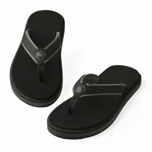 Neeman's Eco Fluffy Flip Flops | Black | Soft & Comfortable