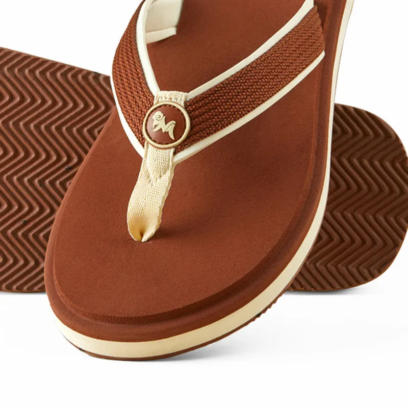 Neeman's Eco Fluffy Flip Flops | Brown | Soft & Comfortable