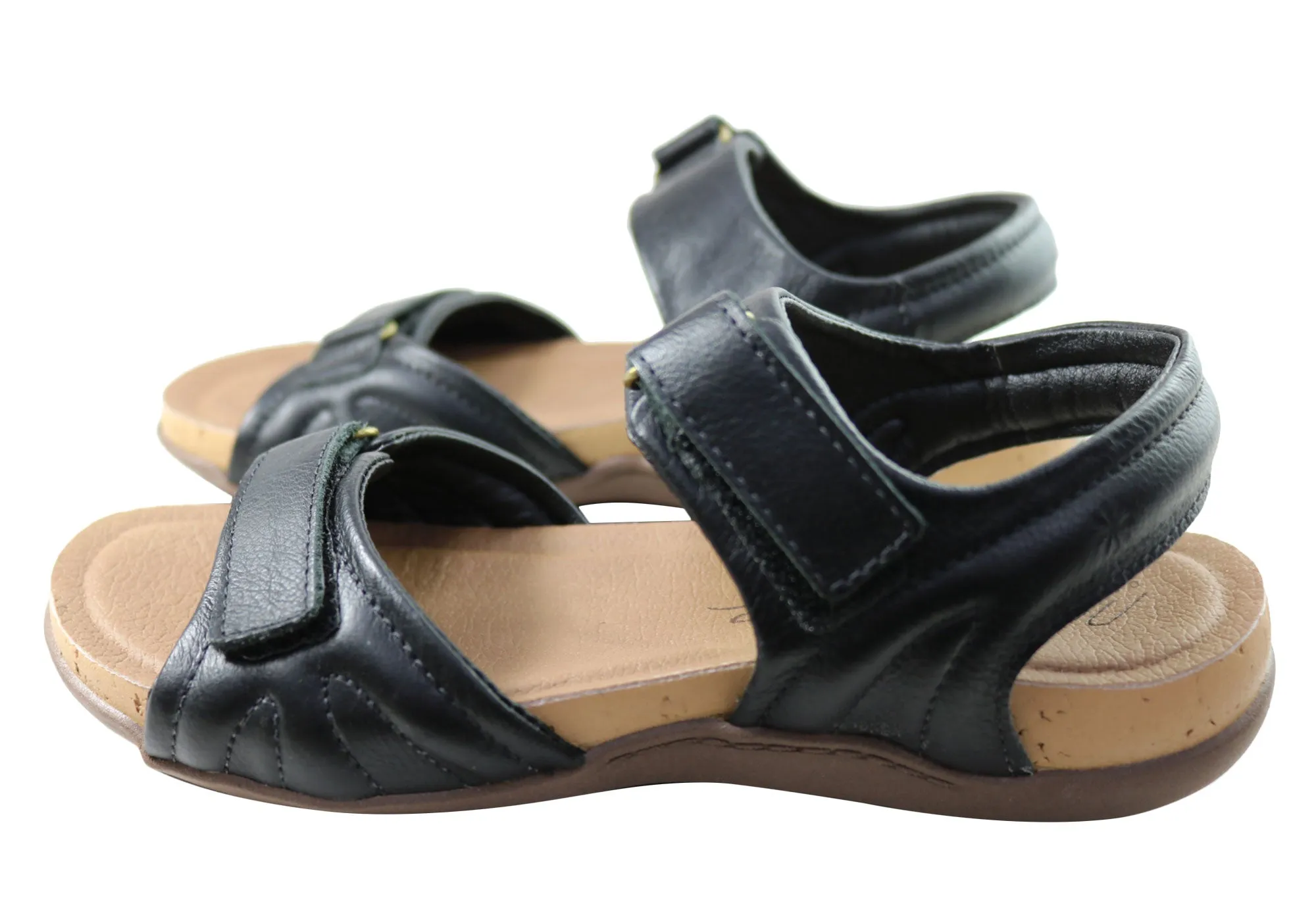 New Face Anchor Womens Comfortable Leather Sandals Made In Brazil