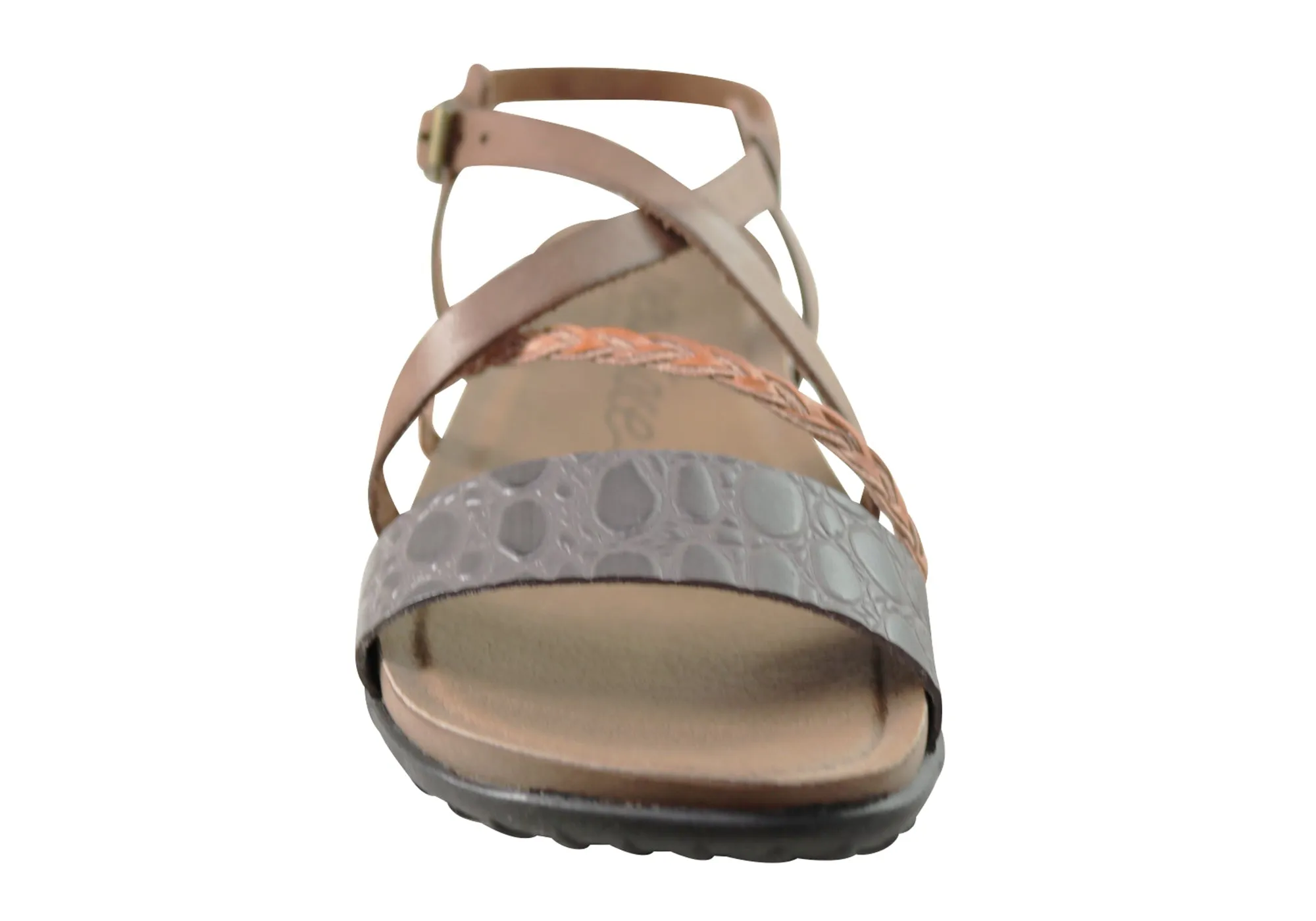 New Face Laurina Womens Comfortable Leather Sandals Made In Brazil