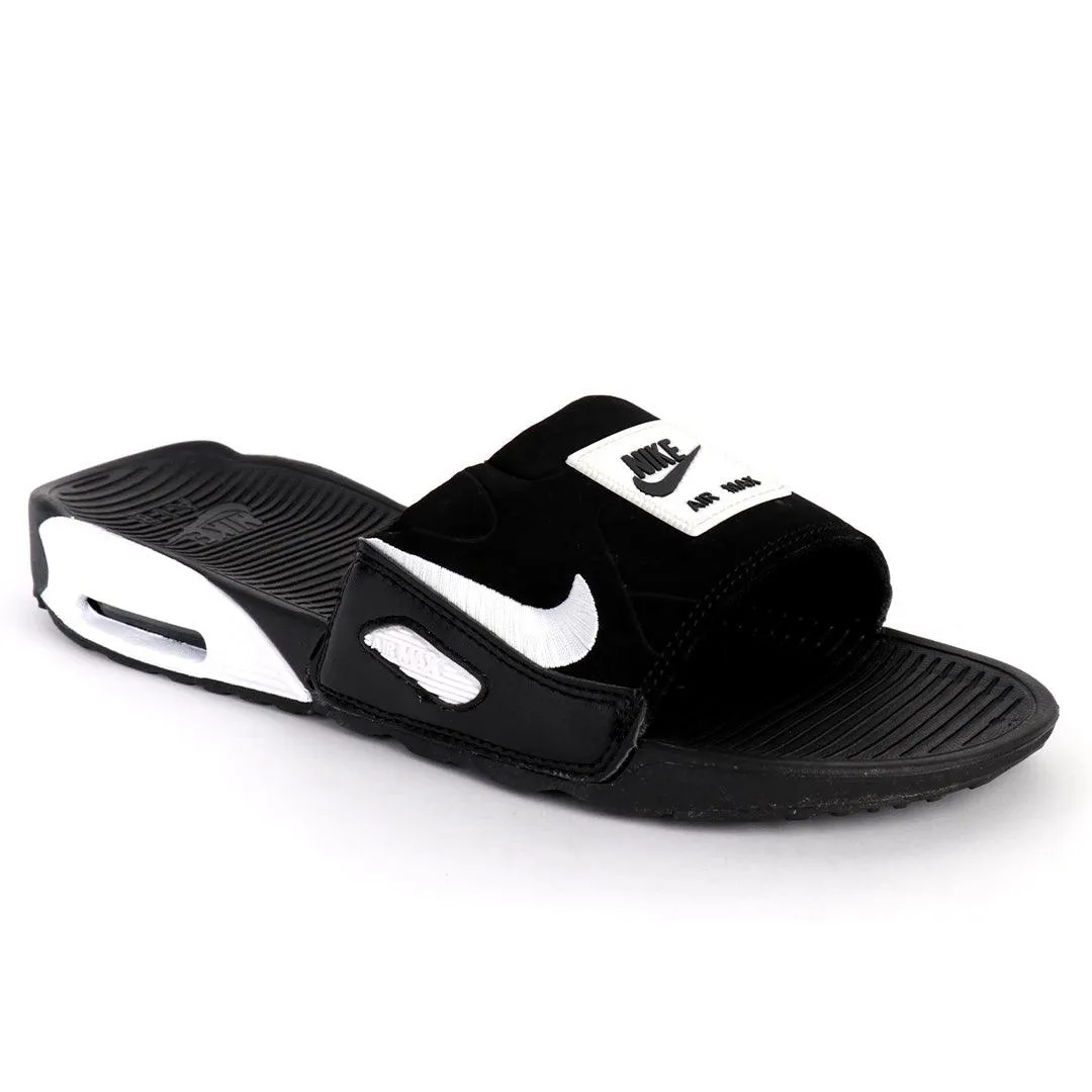 NK Camden White And Black Design Sneaker Sole Slide