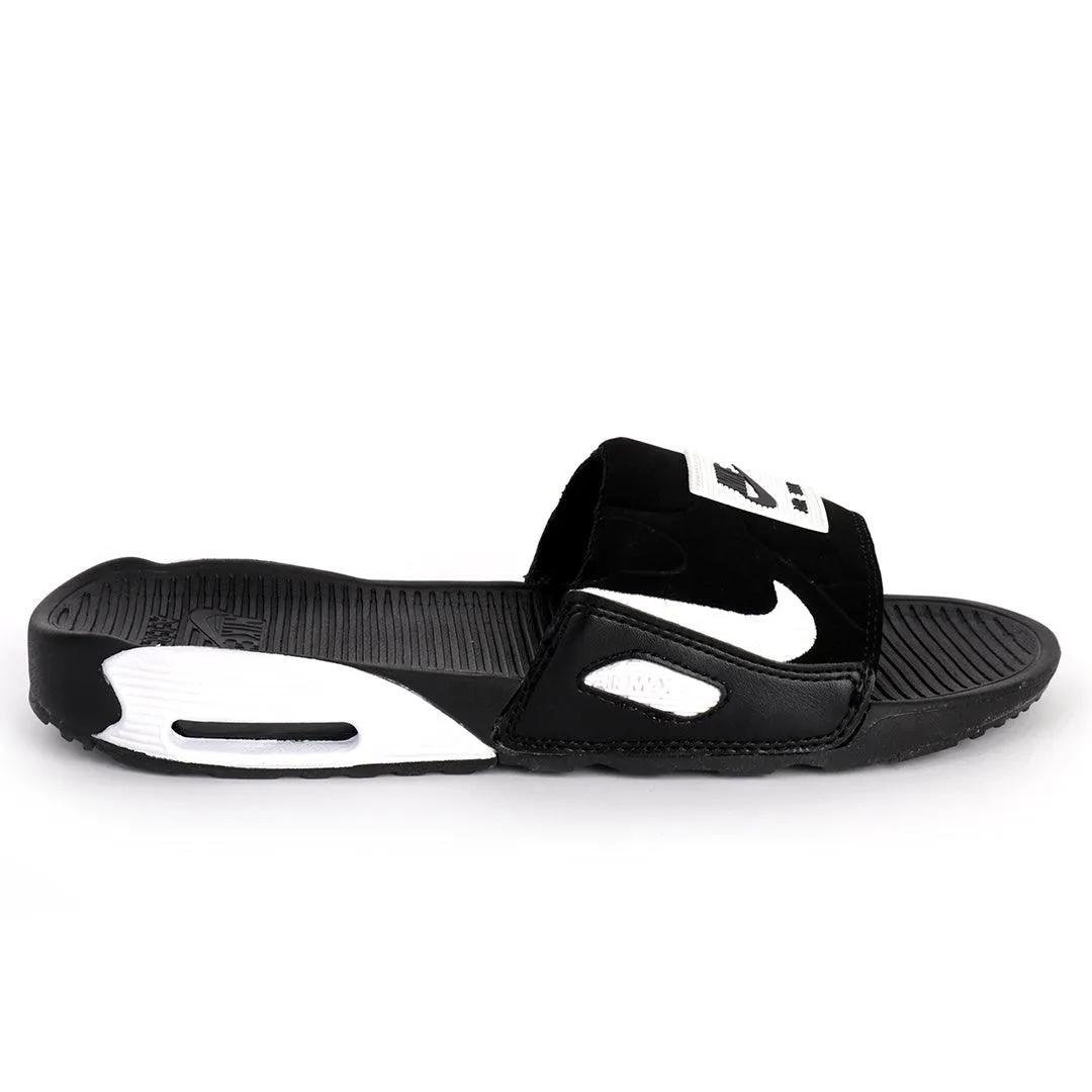 NK Camden White And Black Design Sneaker Sole Slide