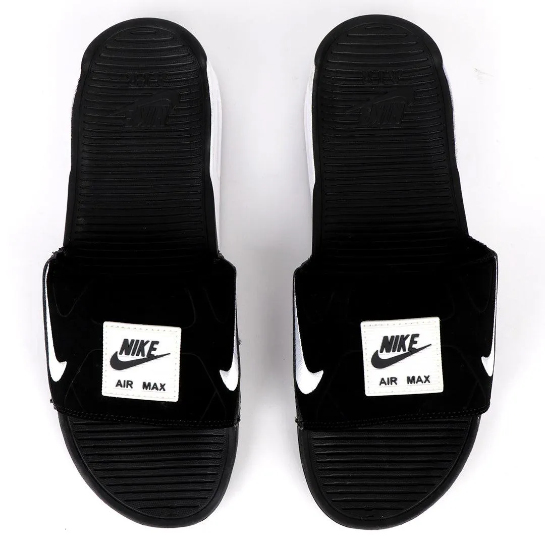 NK Camden White And Black Design Sneaker Sole Slide