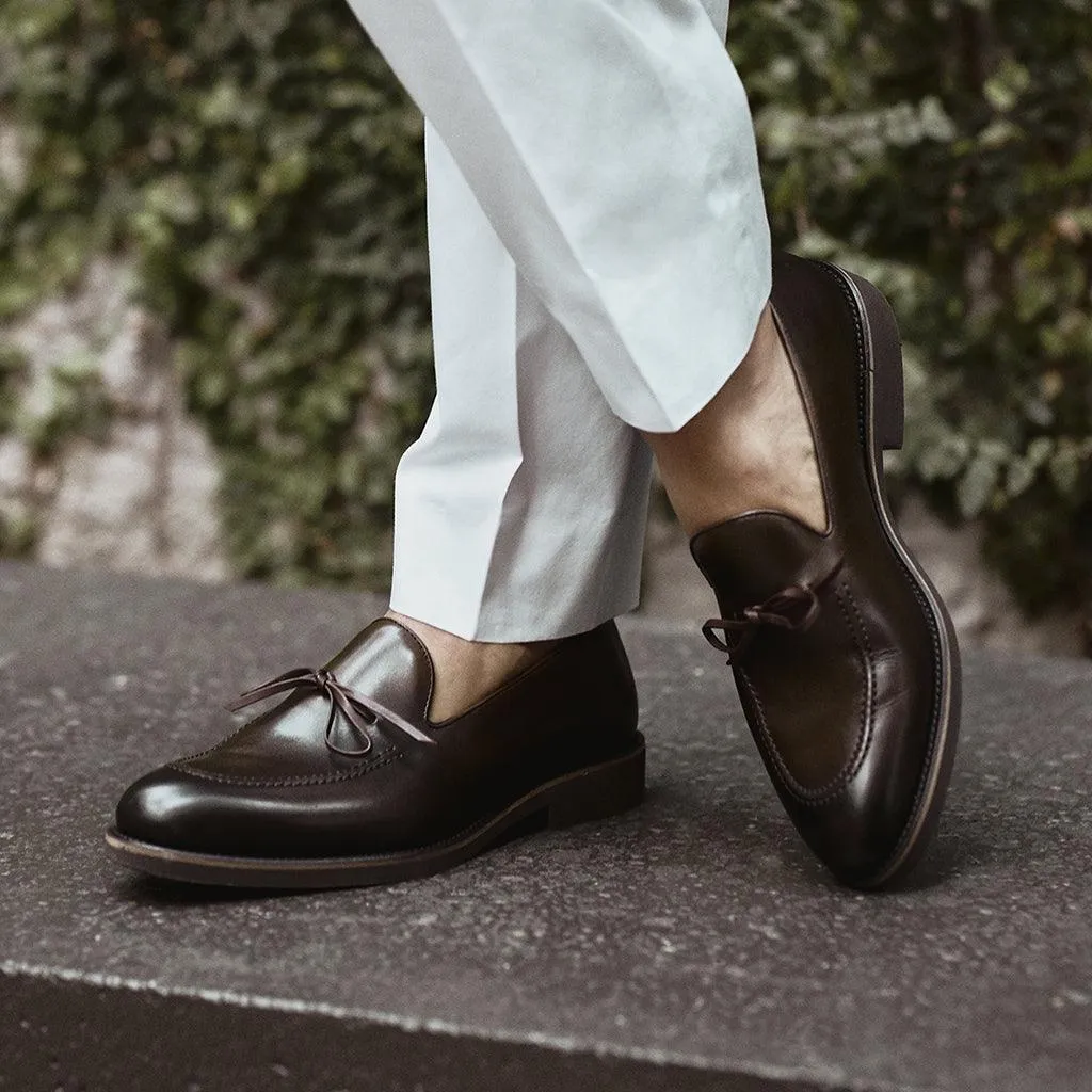 Olive Calf Laced Loafer