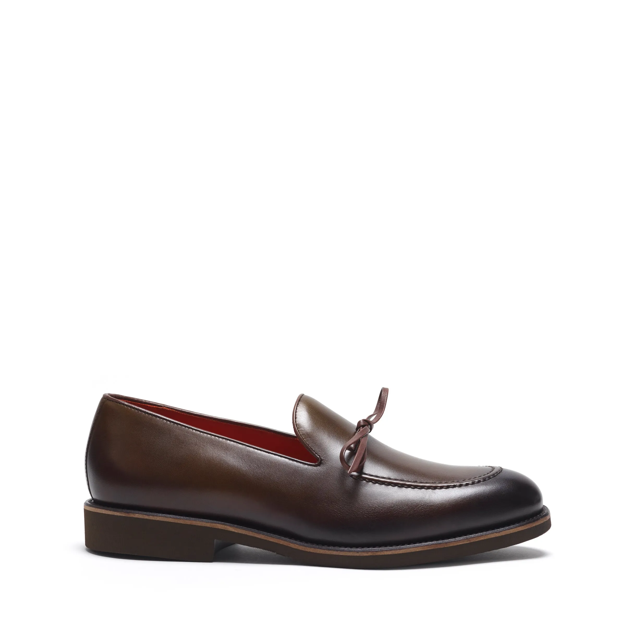 Olive Calf Laced Loafer