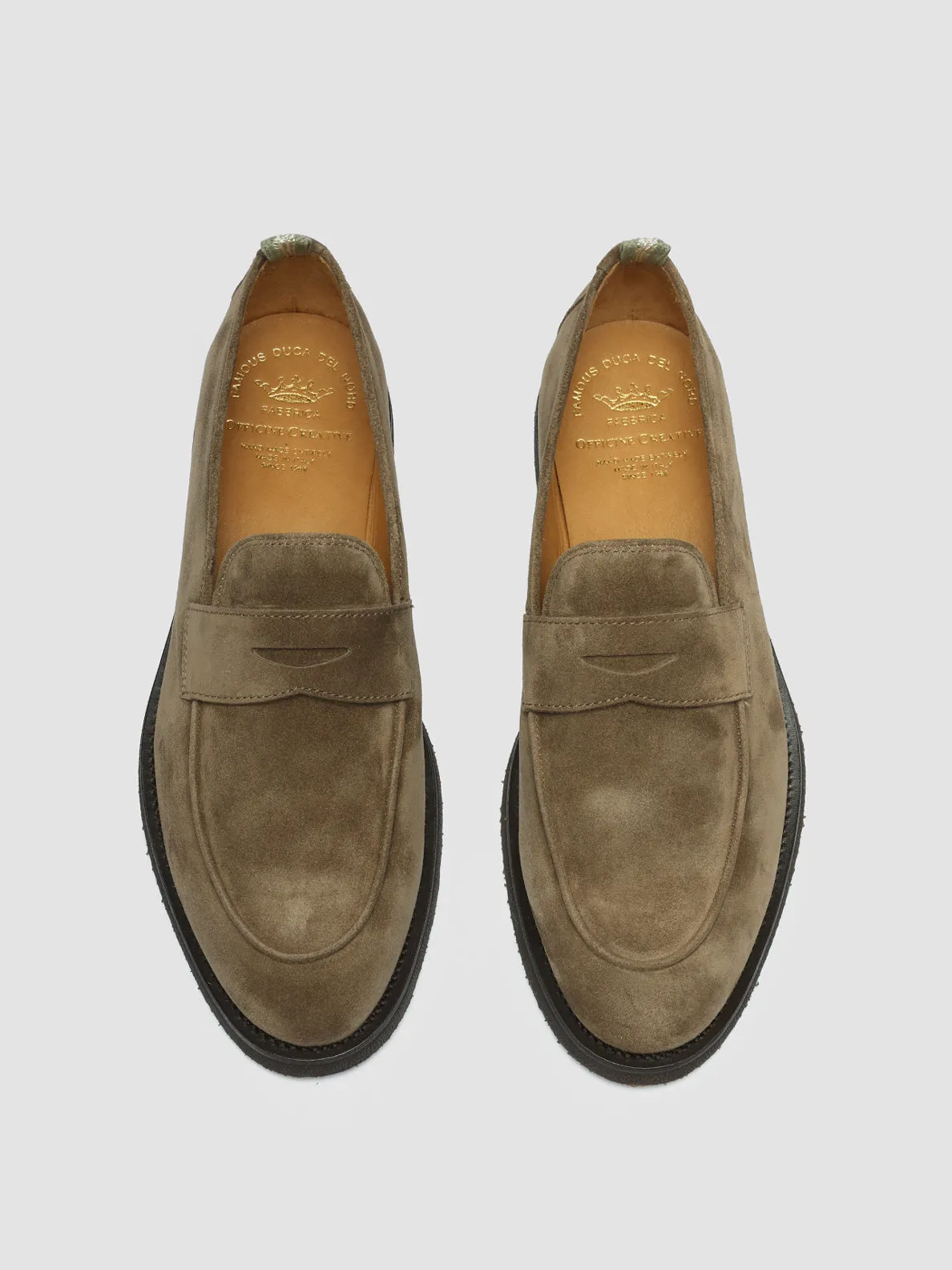 OPERA FLEXI 101 - Taupe Suede Penny Loafers