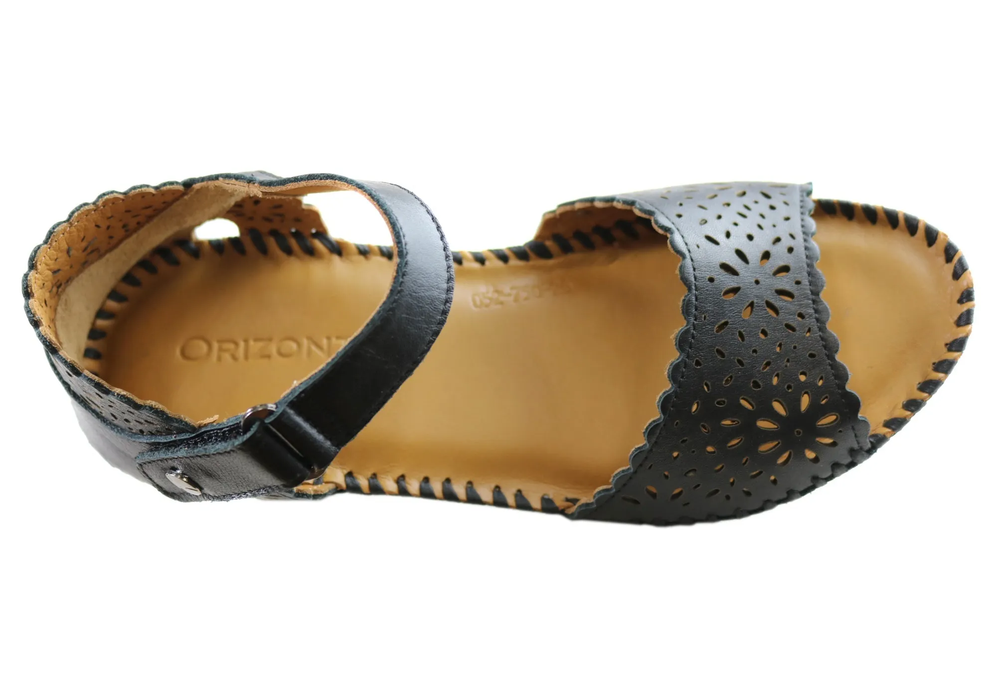 Orizonte Franni Womens European Comfortable Leather Wedge Sandals