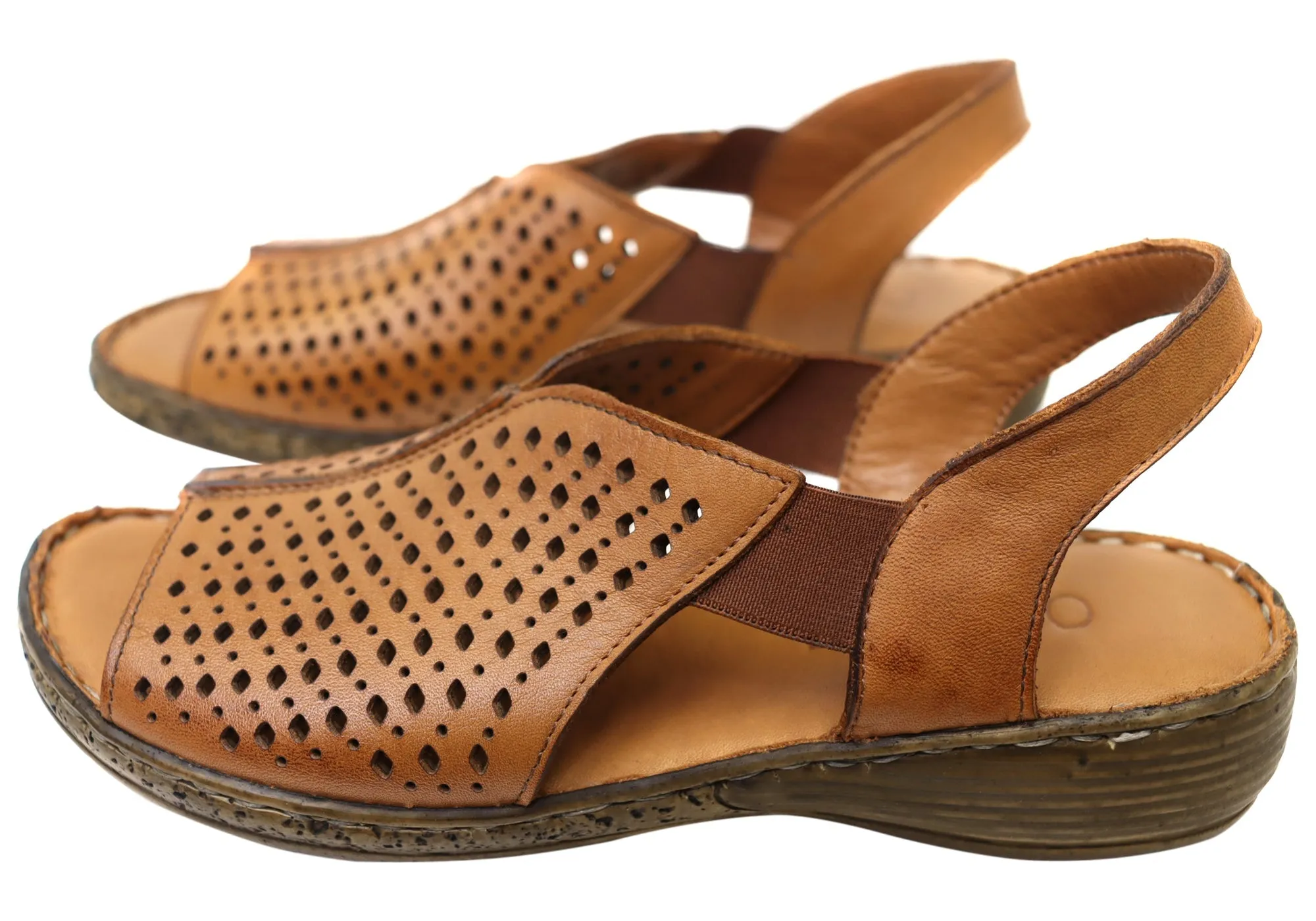 Orizonte Marlee Womens Comfortable European Leather Sandals