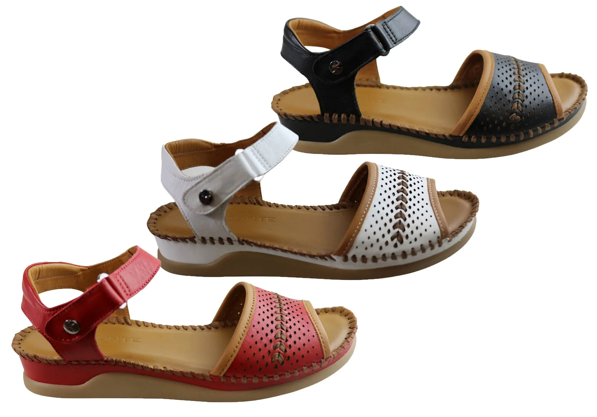 Orizonte Mellie Womens European Comfortable Leather Sandals