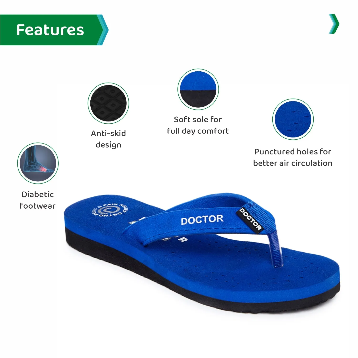 ORTHO JOY Doctor Orthopedic Ladies Slippers