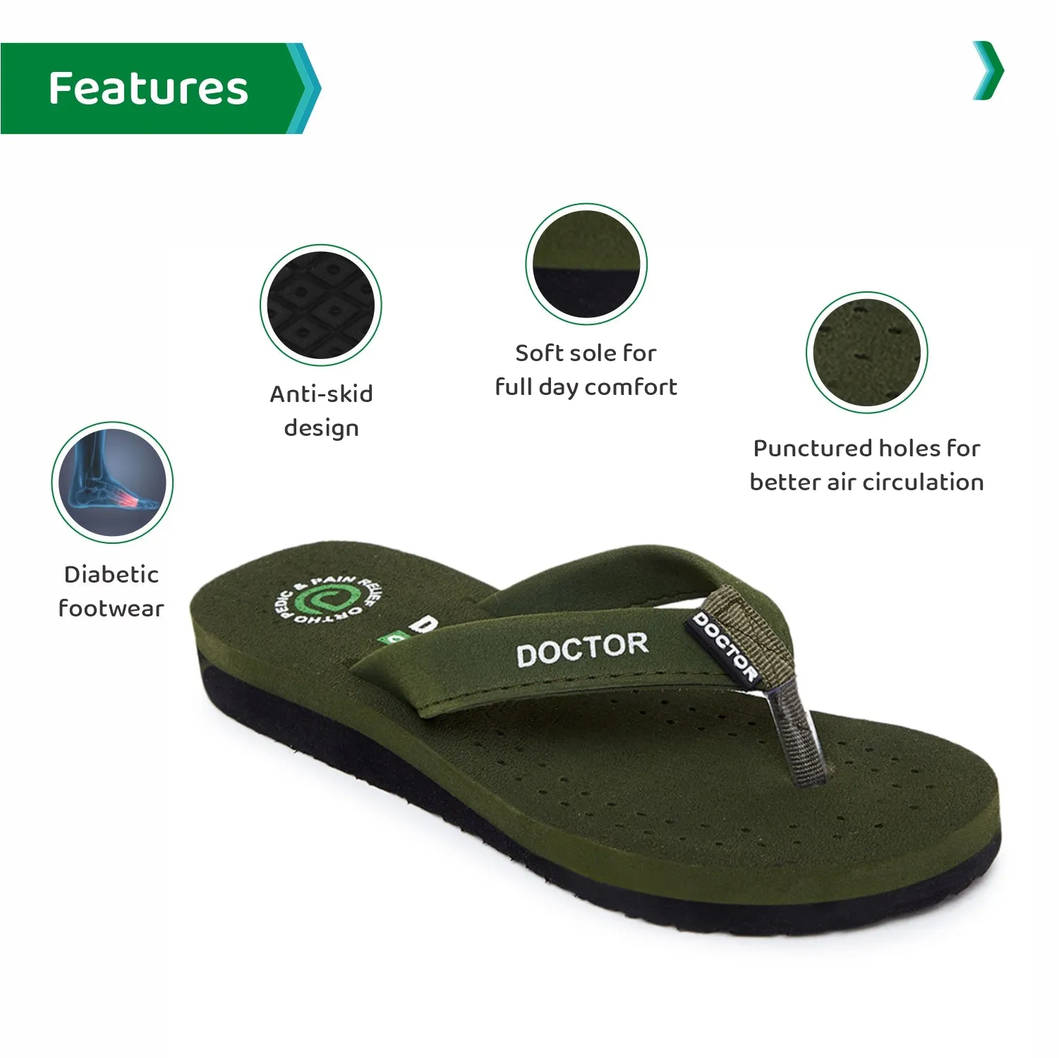 ORTHO JOY Doctor Orthopedic Ladies Slippers