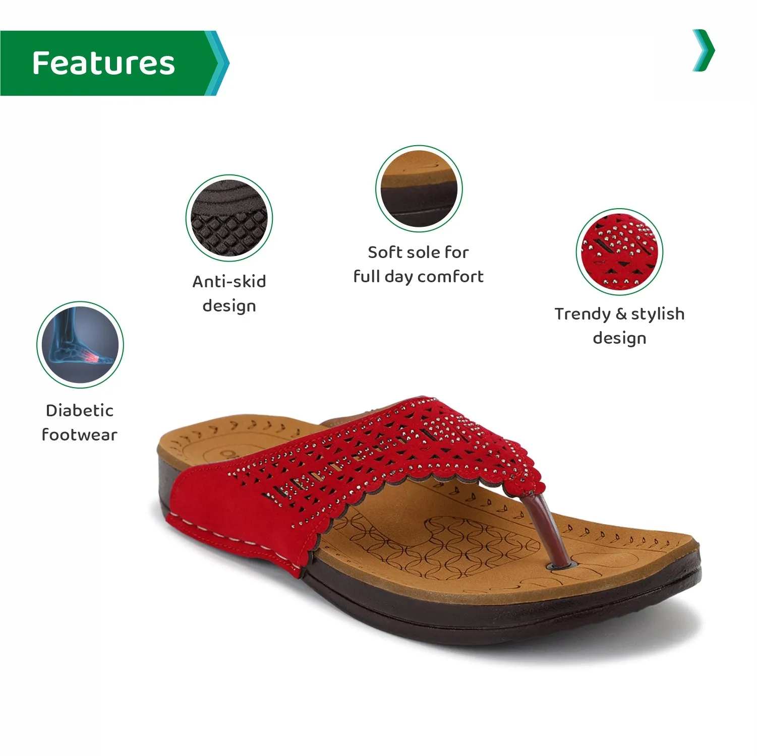 ORTHO JOY doctor Slipper for women  | Orthopedic Slippers