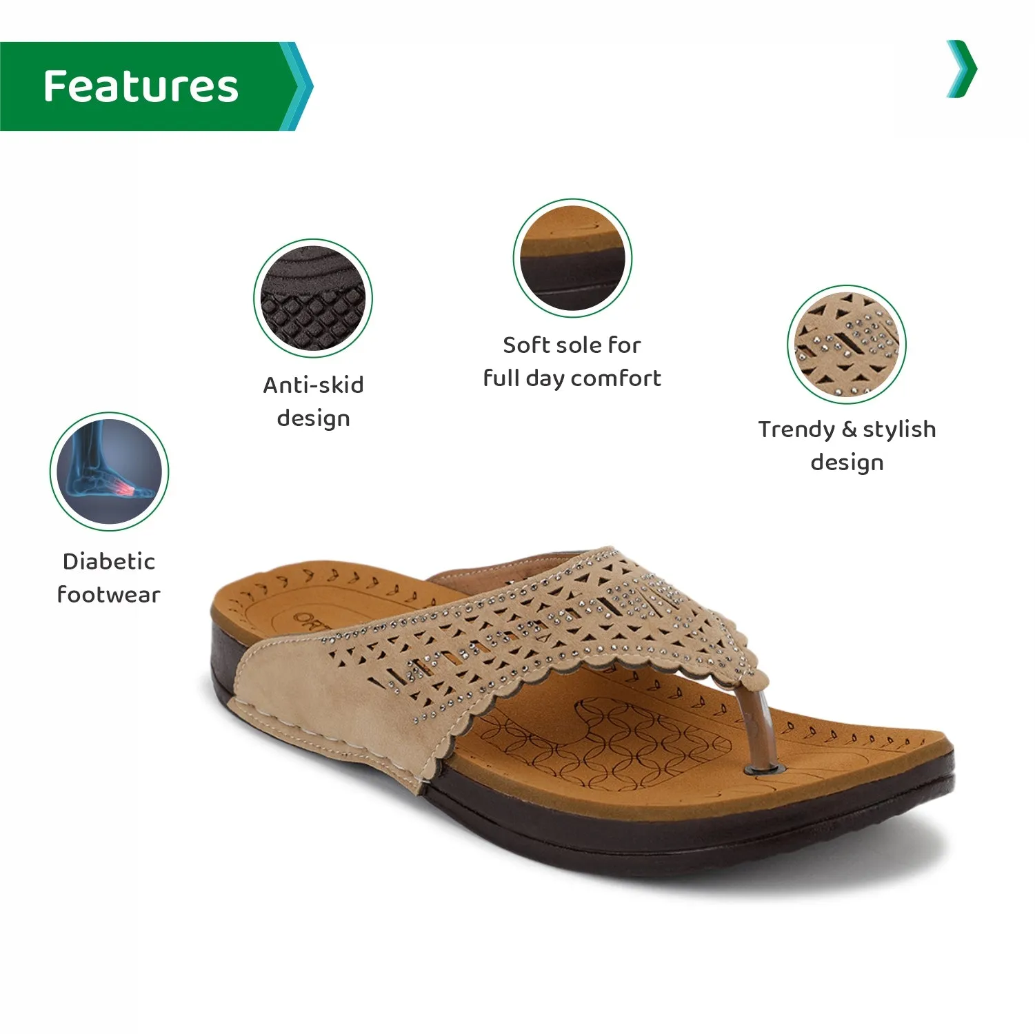 ORTHO JOY doctor Slipper for women  | Orthopedic Slippers