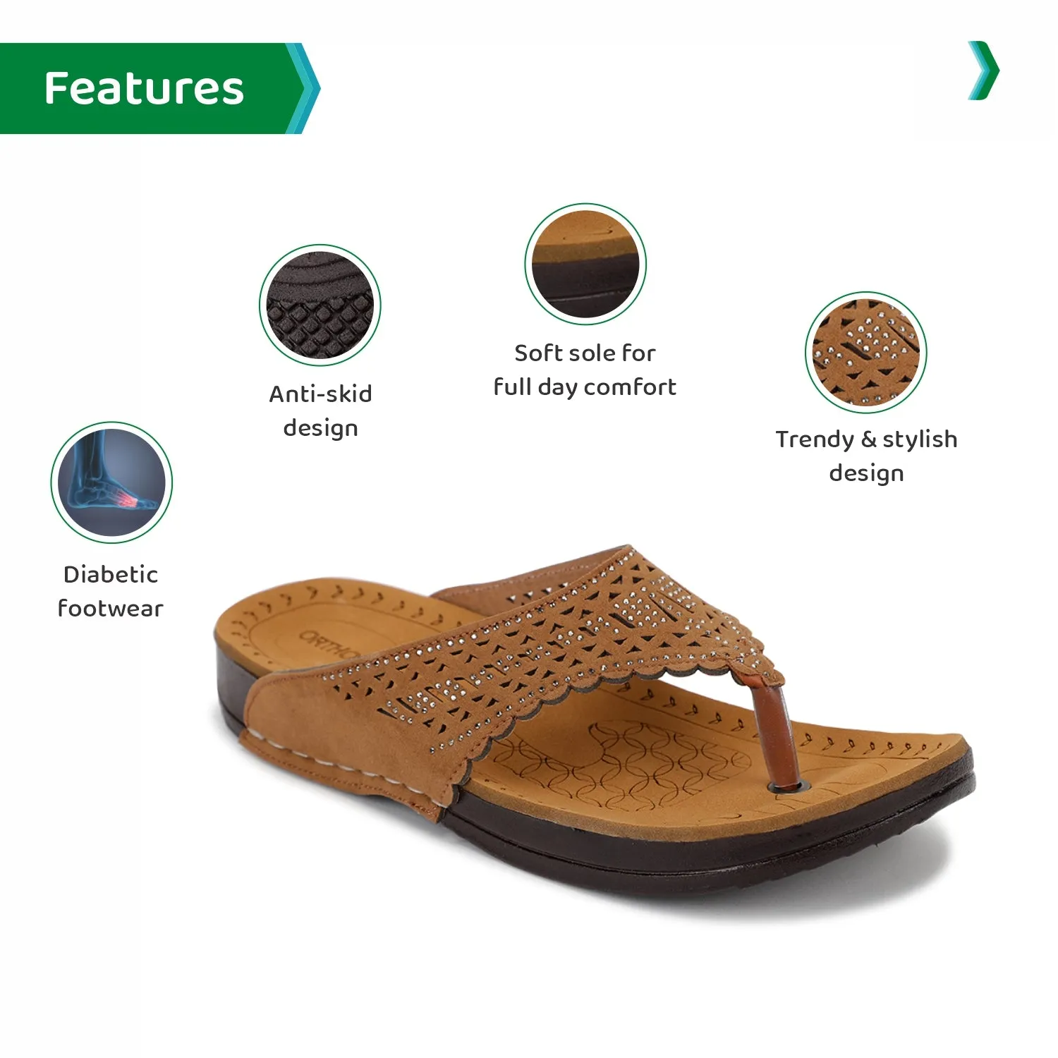 ORTHO JOY doctor Slipper for women  | Orthopedic Slippers