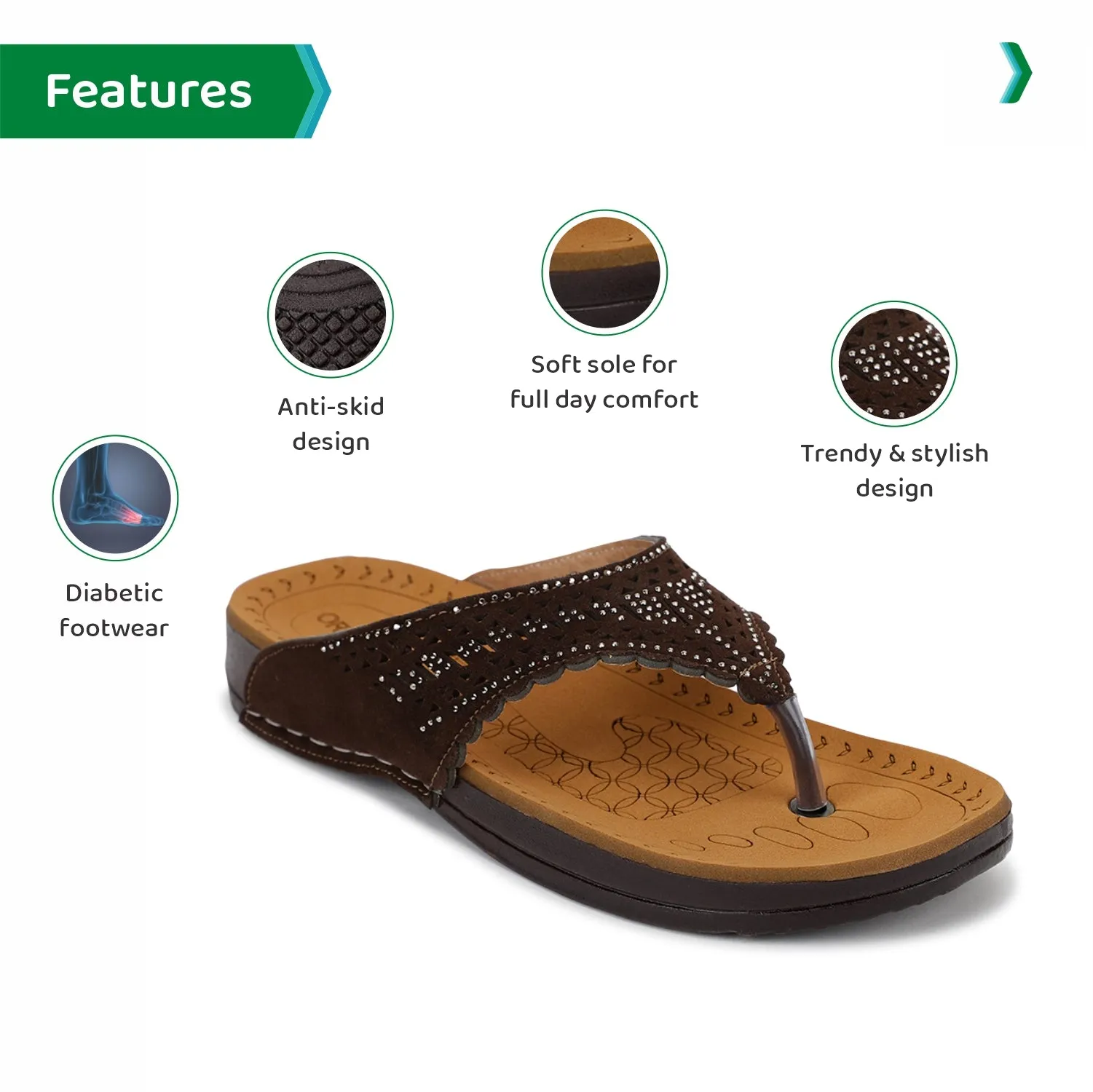 ORTHO JOY doctor Slipper for women  | Orthopedic Slippers