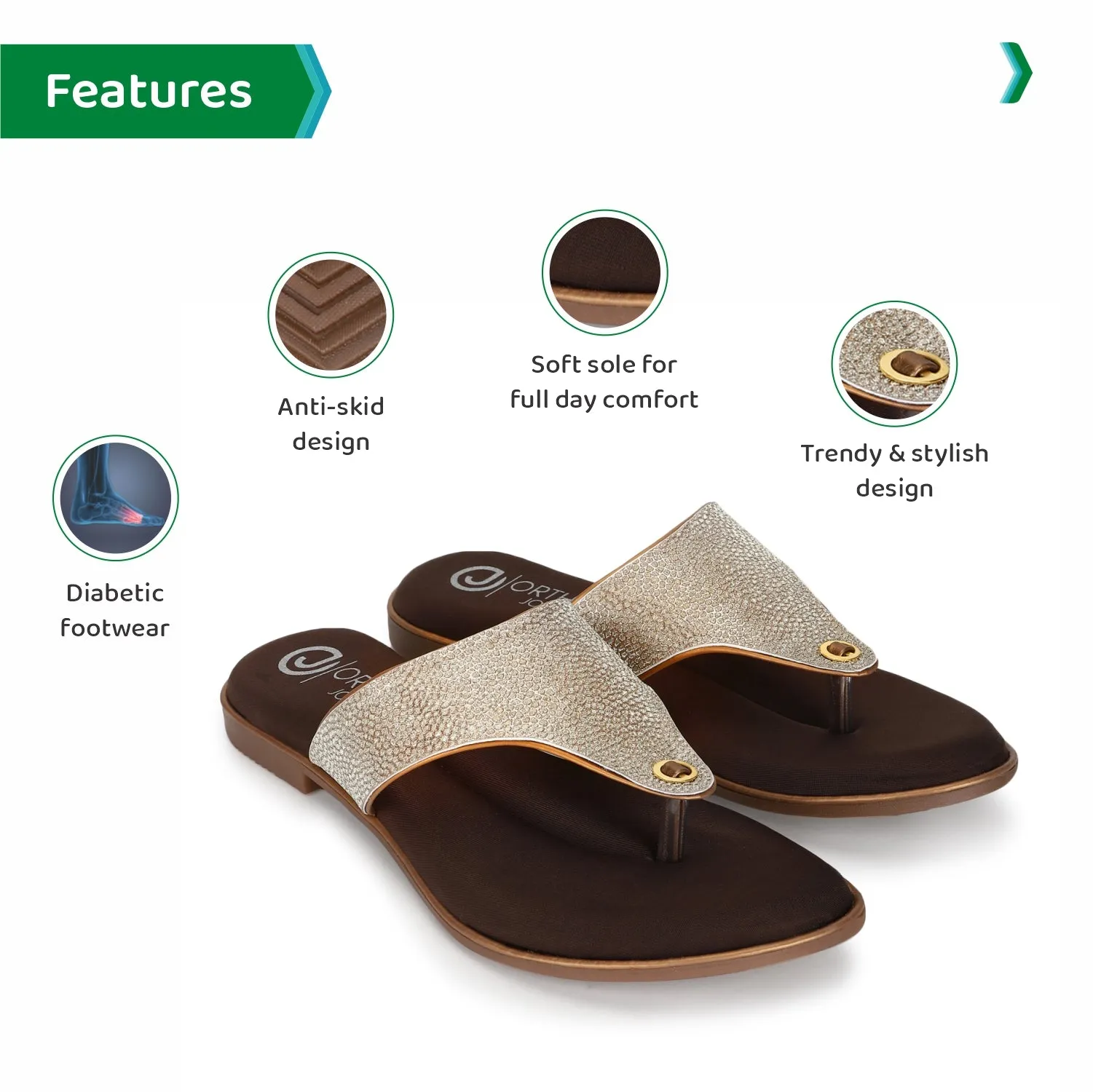 ORTHO JOY Fancy Slipper for women | Orthopedic Slippers