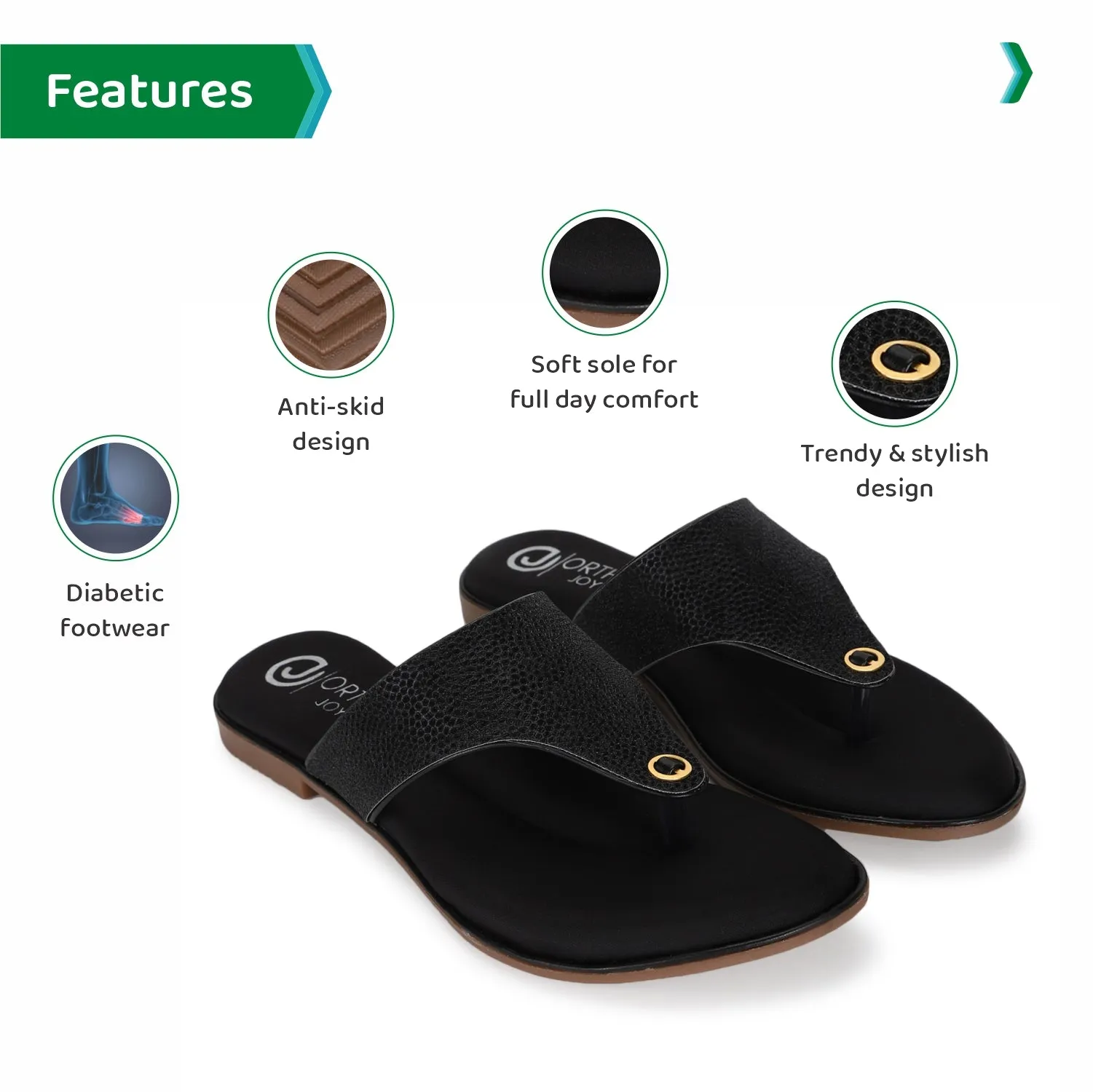 ORTHO JOY Fancy Slipper for women | Orthopedic Slippers