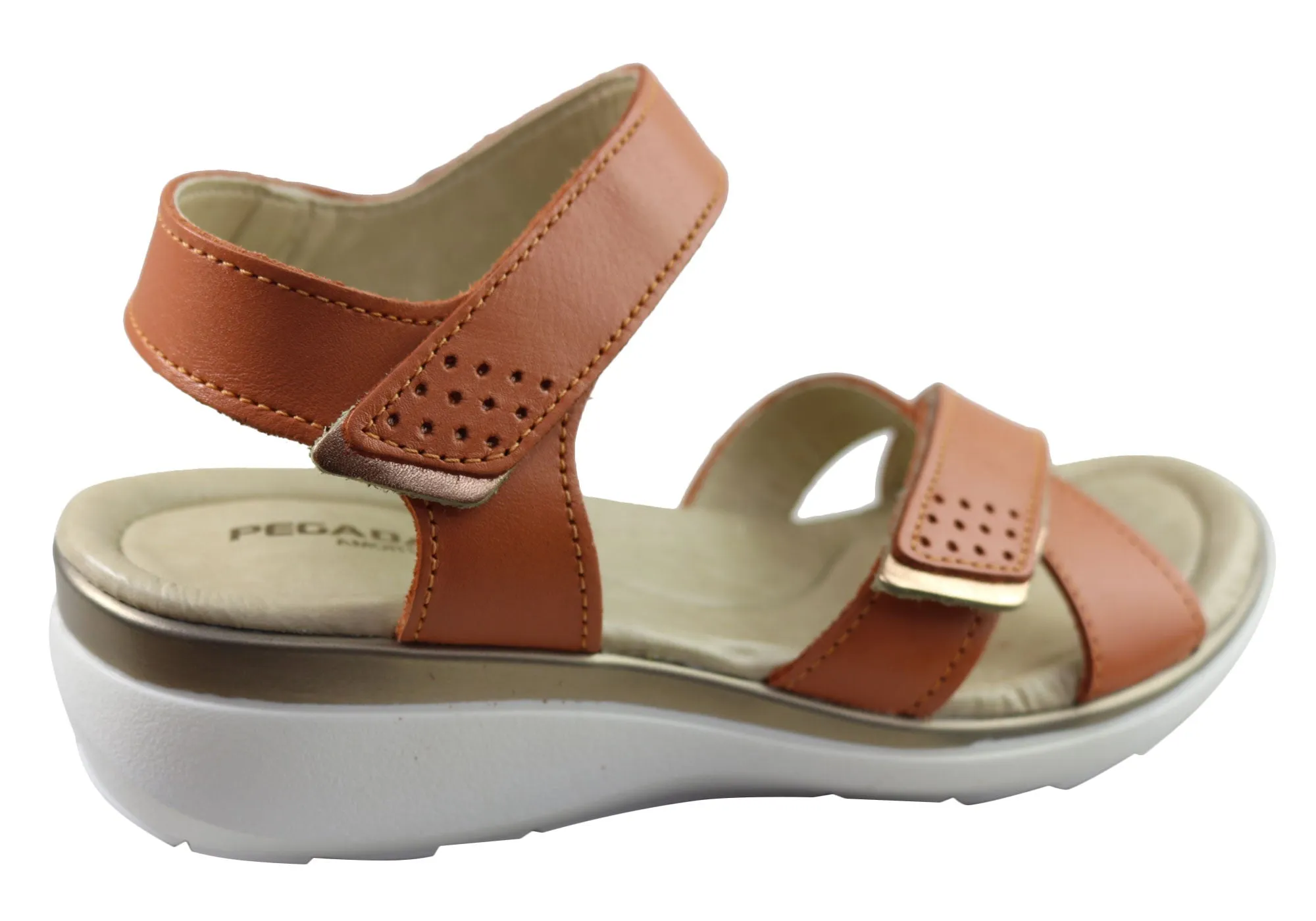 Pegada Kerala Womens Comfortable Leather Sandals Made In Brazil