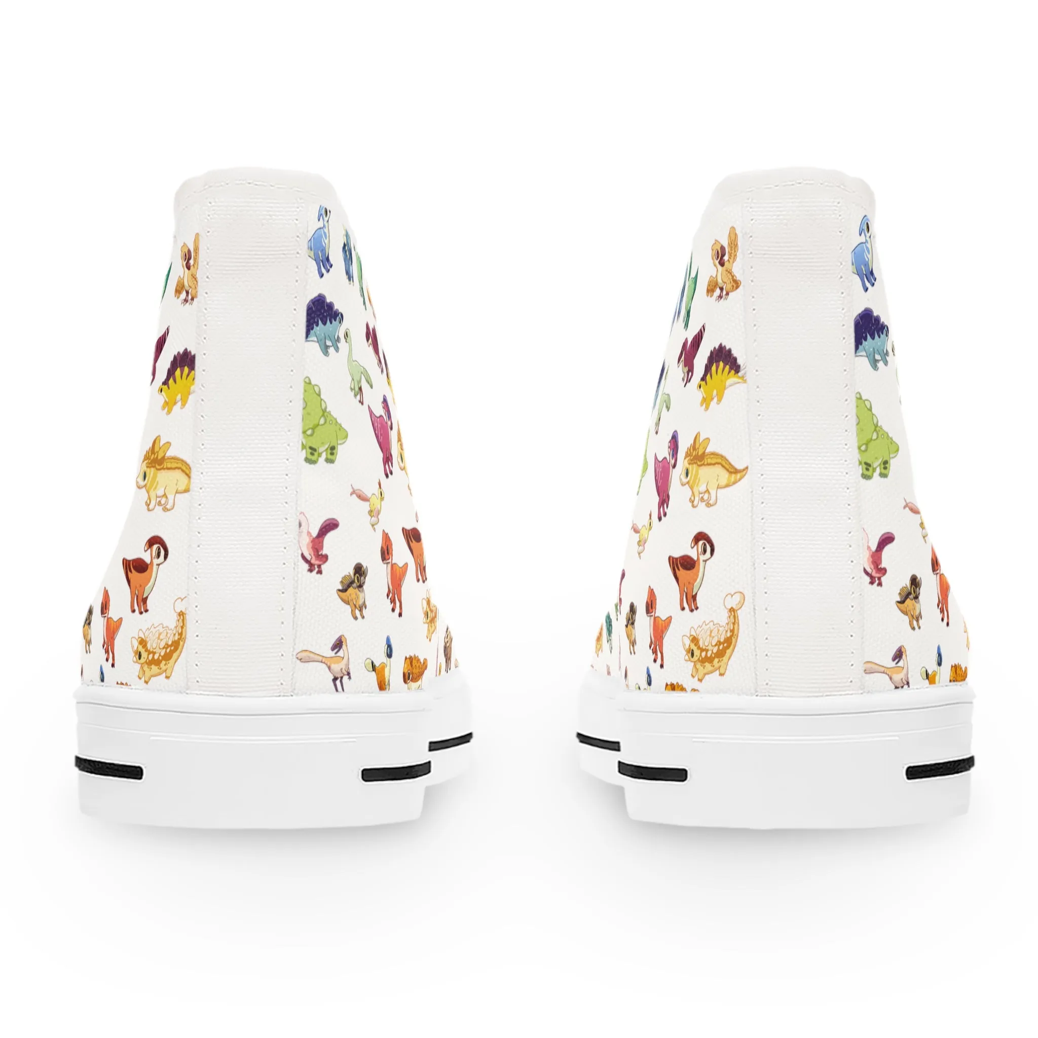 Rainbow Dinos- Women's High Top Sneakers