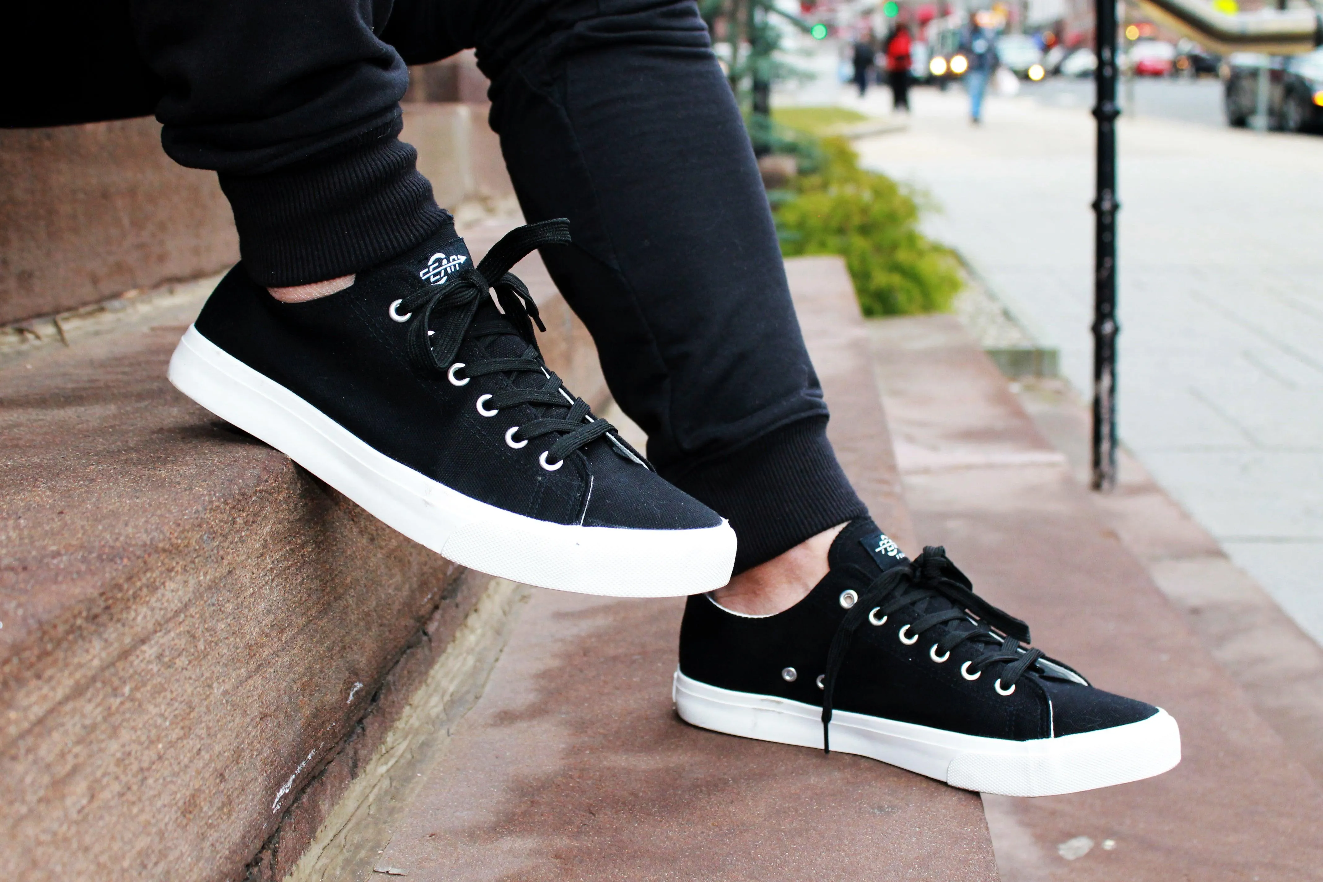 Retro Black/White Canvas Sneakers Unisex Size