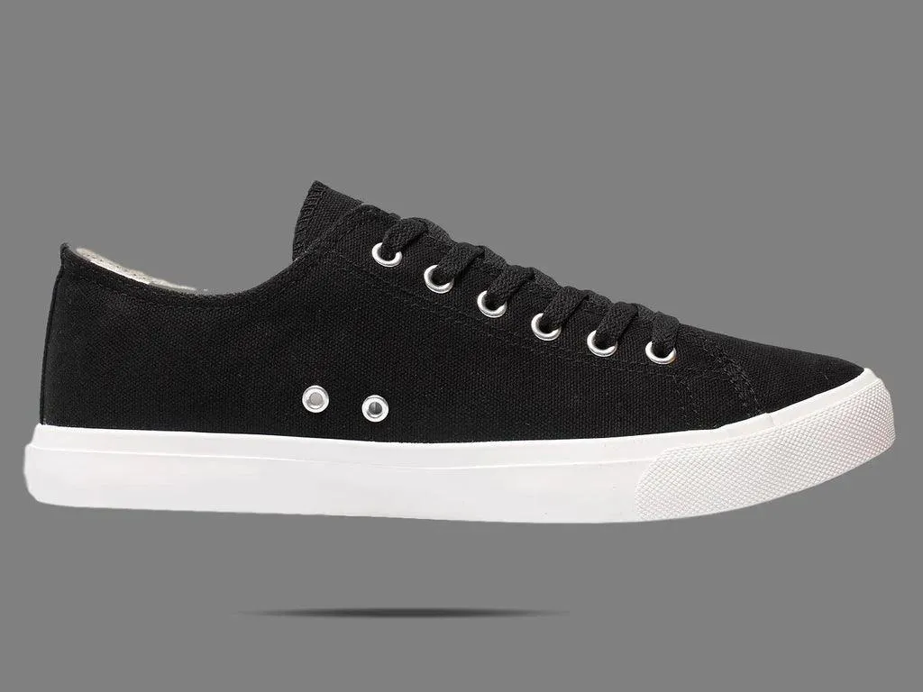 Retro Black/White Canvas Sneakers Unisex Size