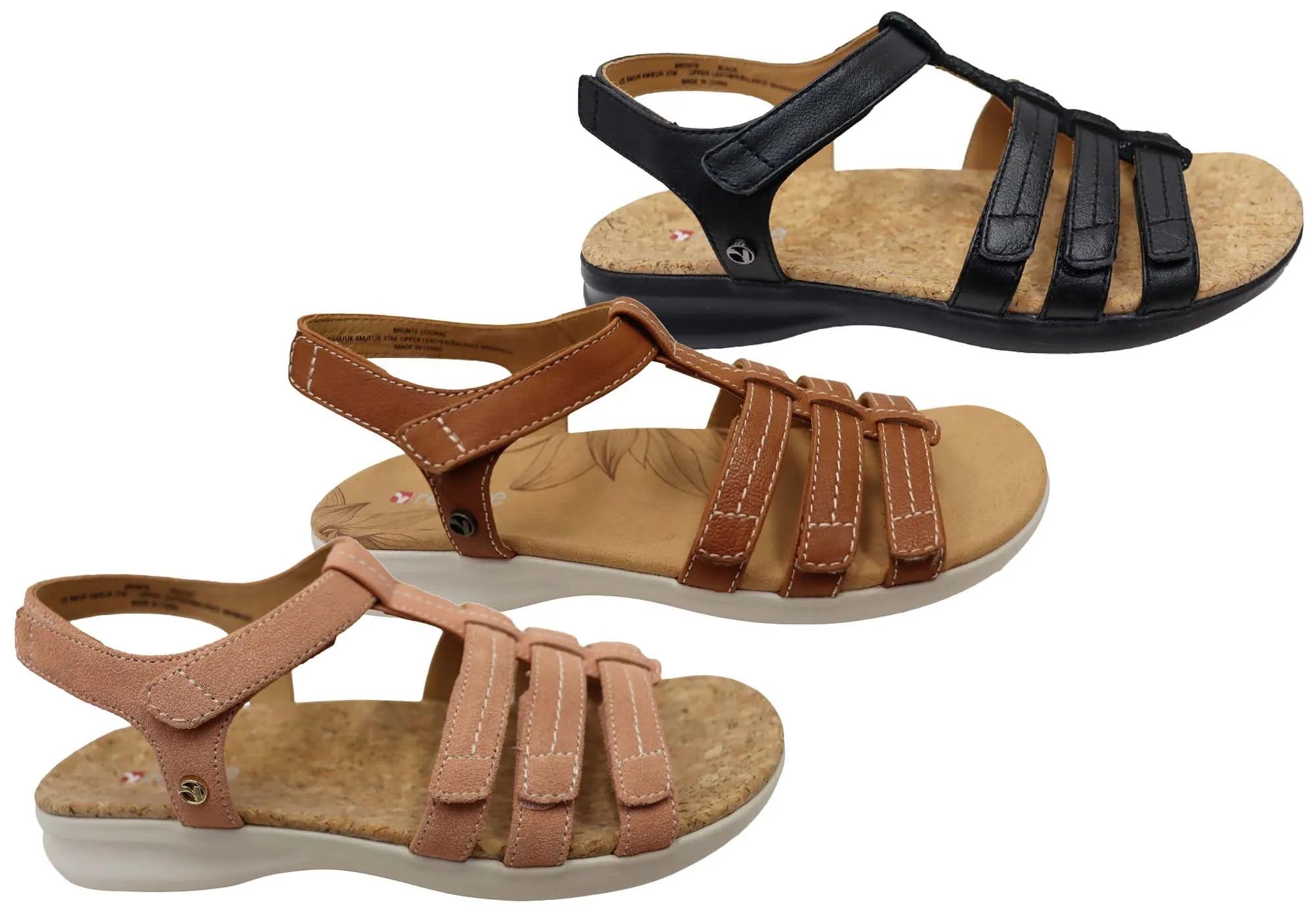 Revere Bronte Womens Comfortable Leather Sandals