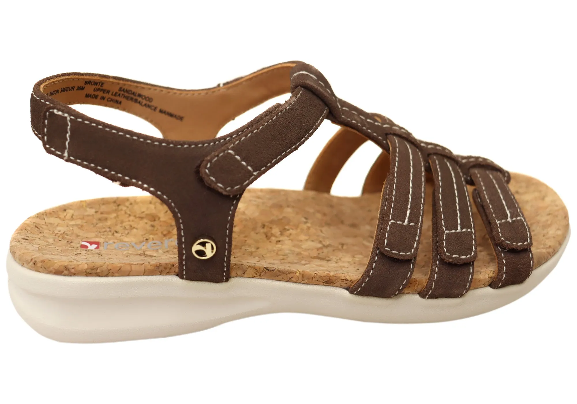 Revere Bronte Womens Comfortable Leather Sandals