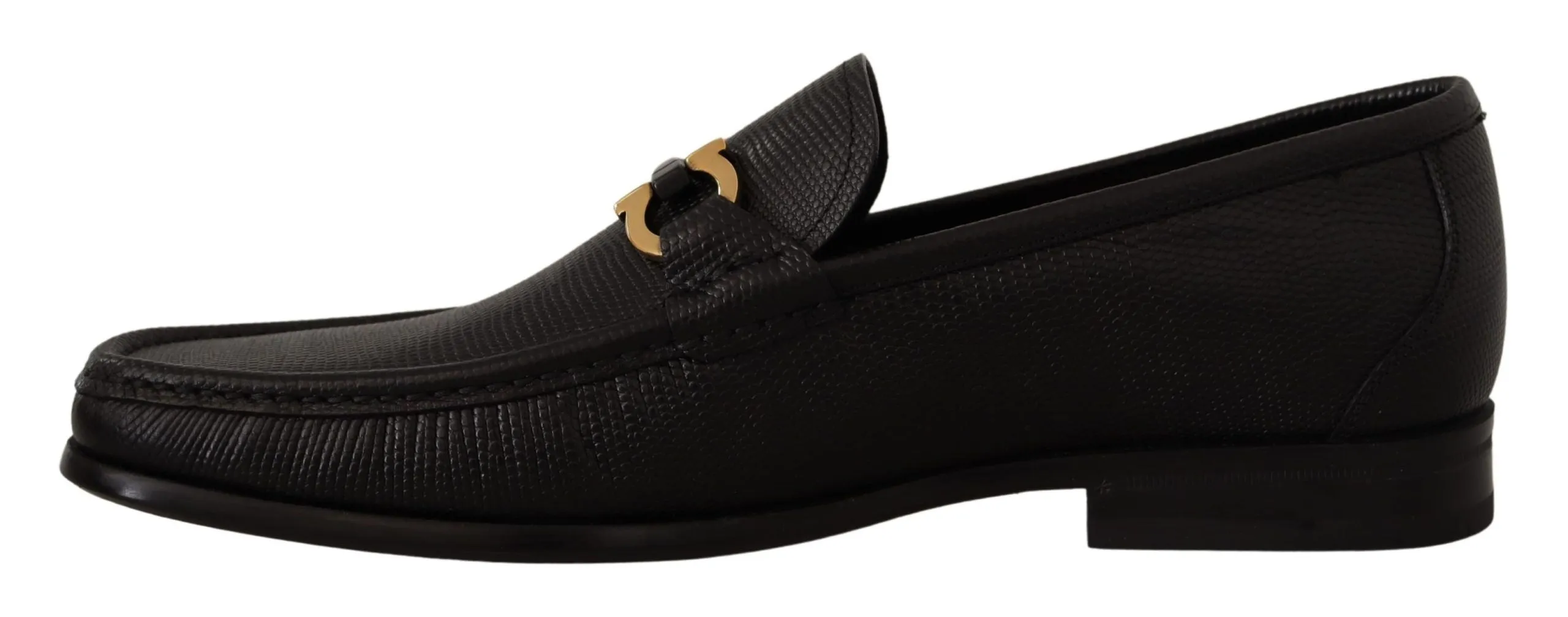 Salvatore Ferragamo Elegant Black Calf Leather Loafers