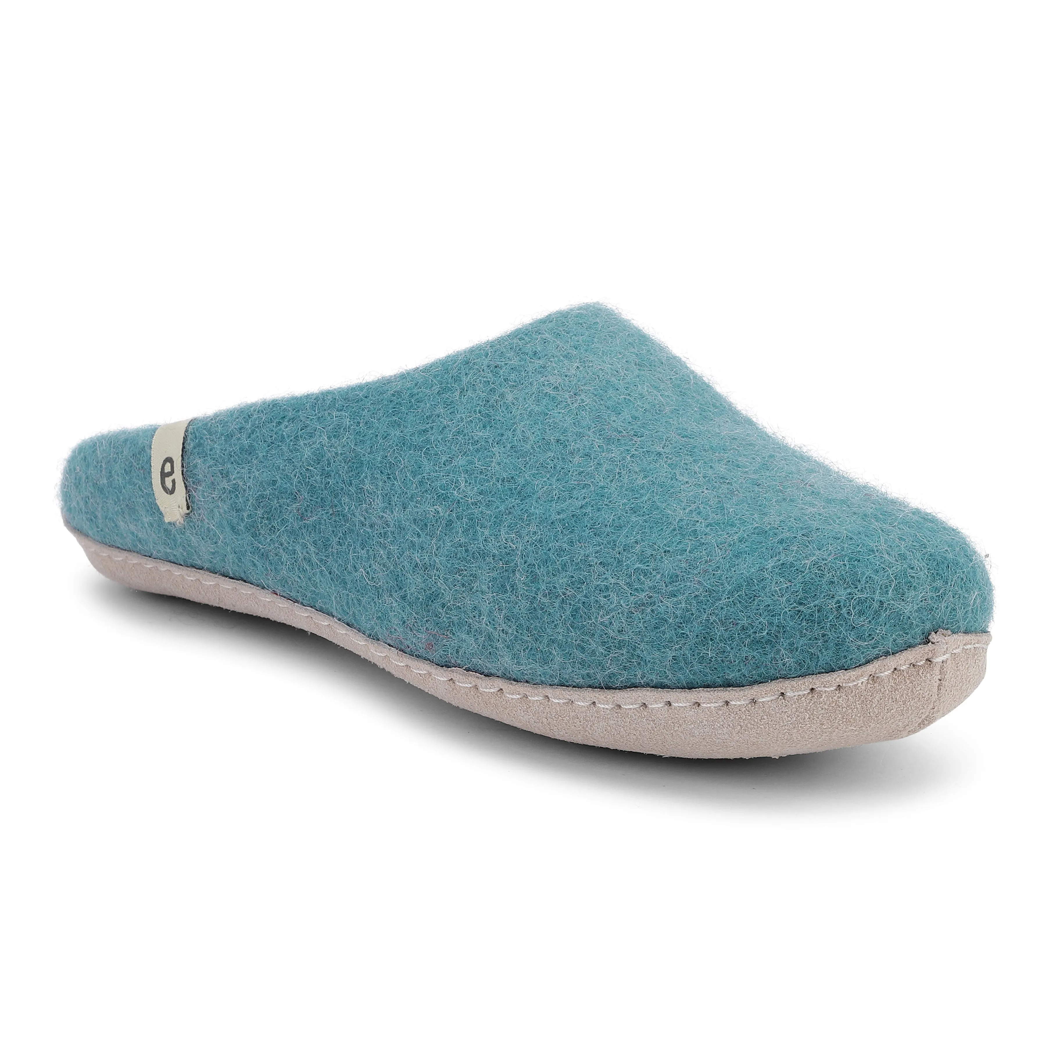 Sea Blue Fair Trade Felt Slippers