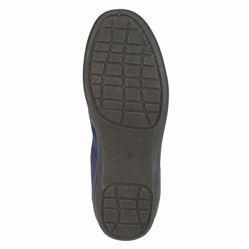 Sleepers MS219C Charles Mens Navy Blue Felt Slippers