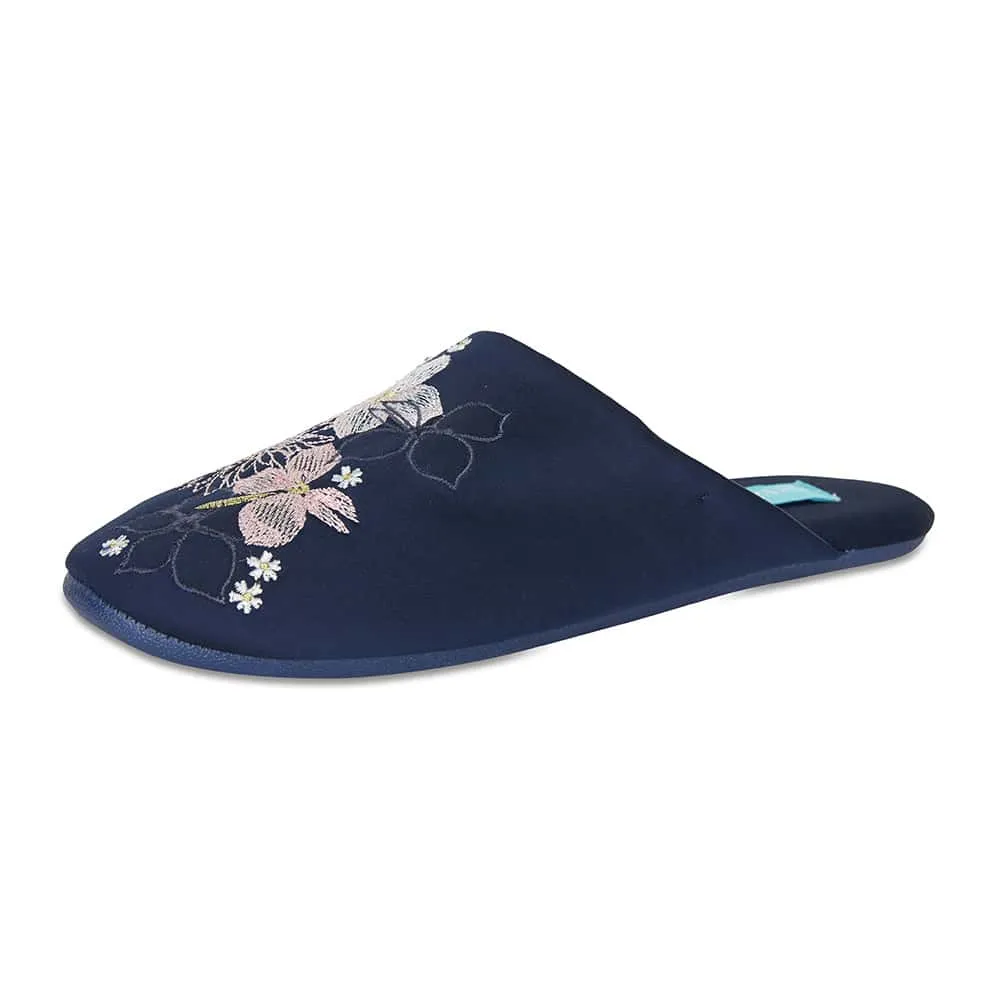 Sultry Slipper in Navy Fabric