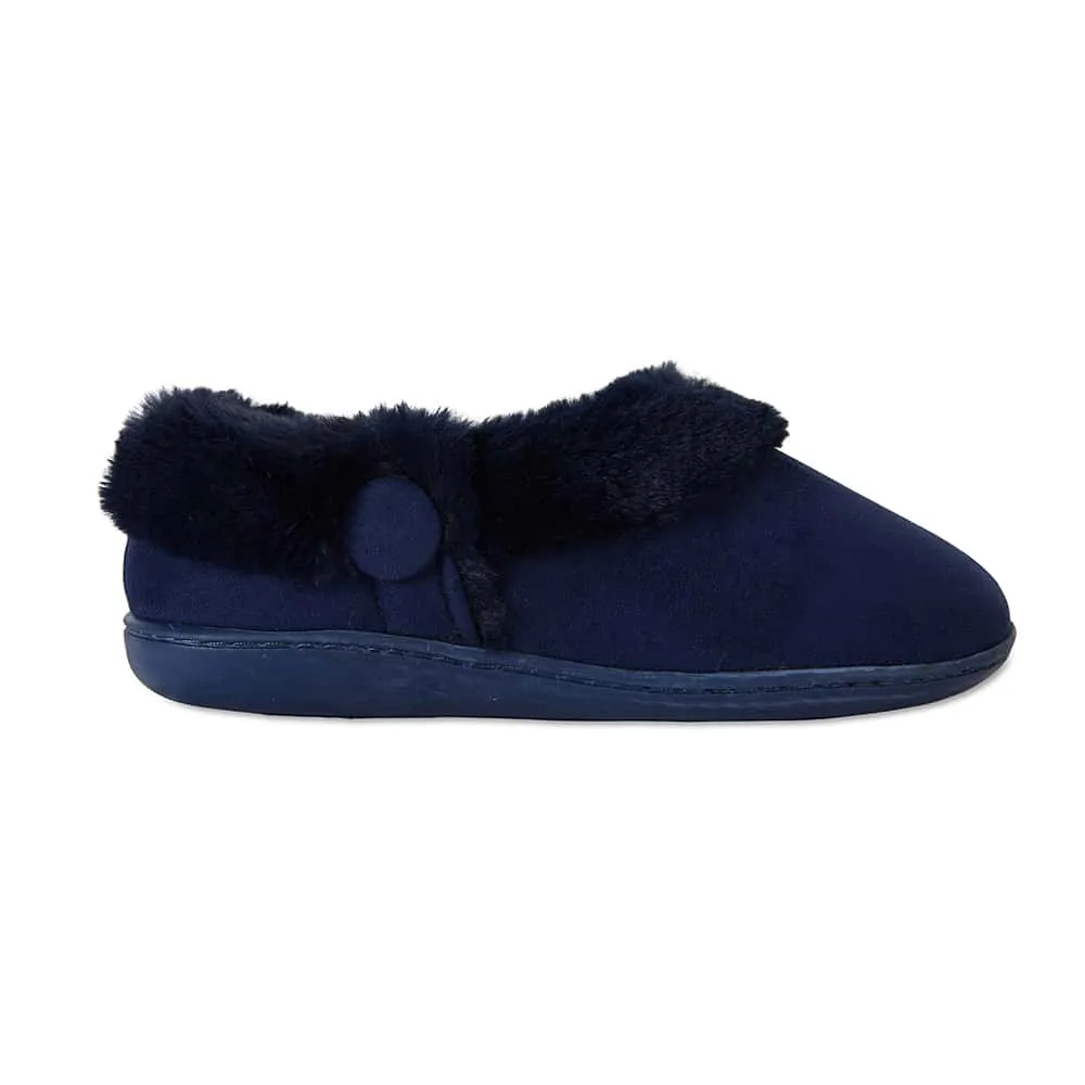 Sundae Slipper in Navy Fabric