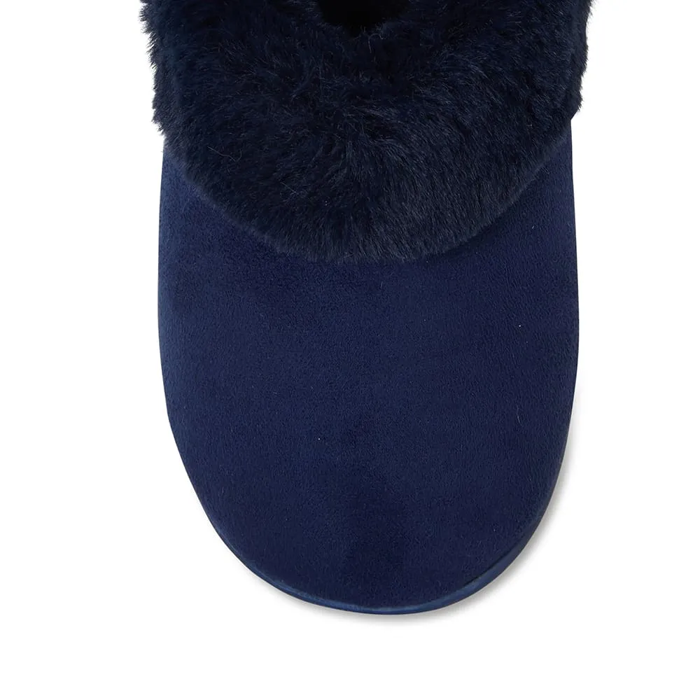 Sundae Slipper in Navy Fabric