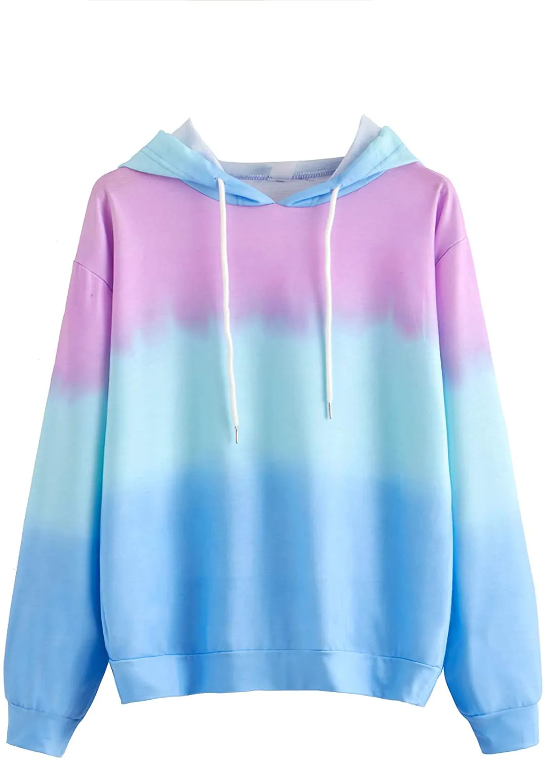 SweatyRocks Women's Color Block Lightweight Long Sleeve Pullover Hoodie