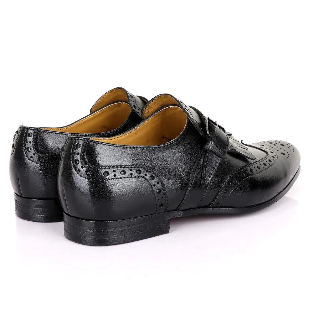 Terry Taylors Classic Single Strap Lashes Black  Leather Shoe