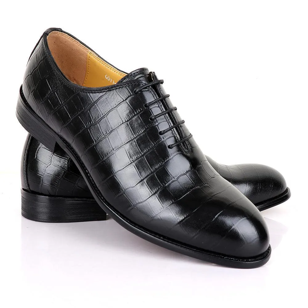 Terry Taylors Oxford Block Black Leather Shoe