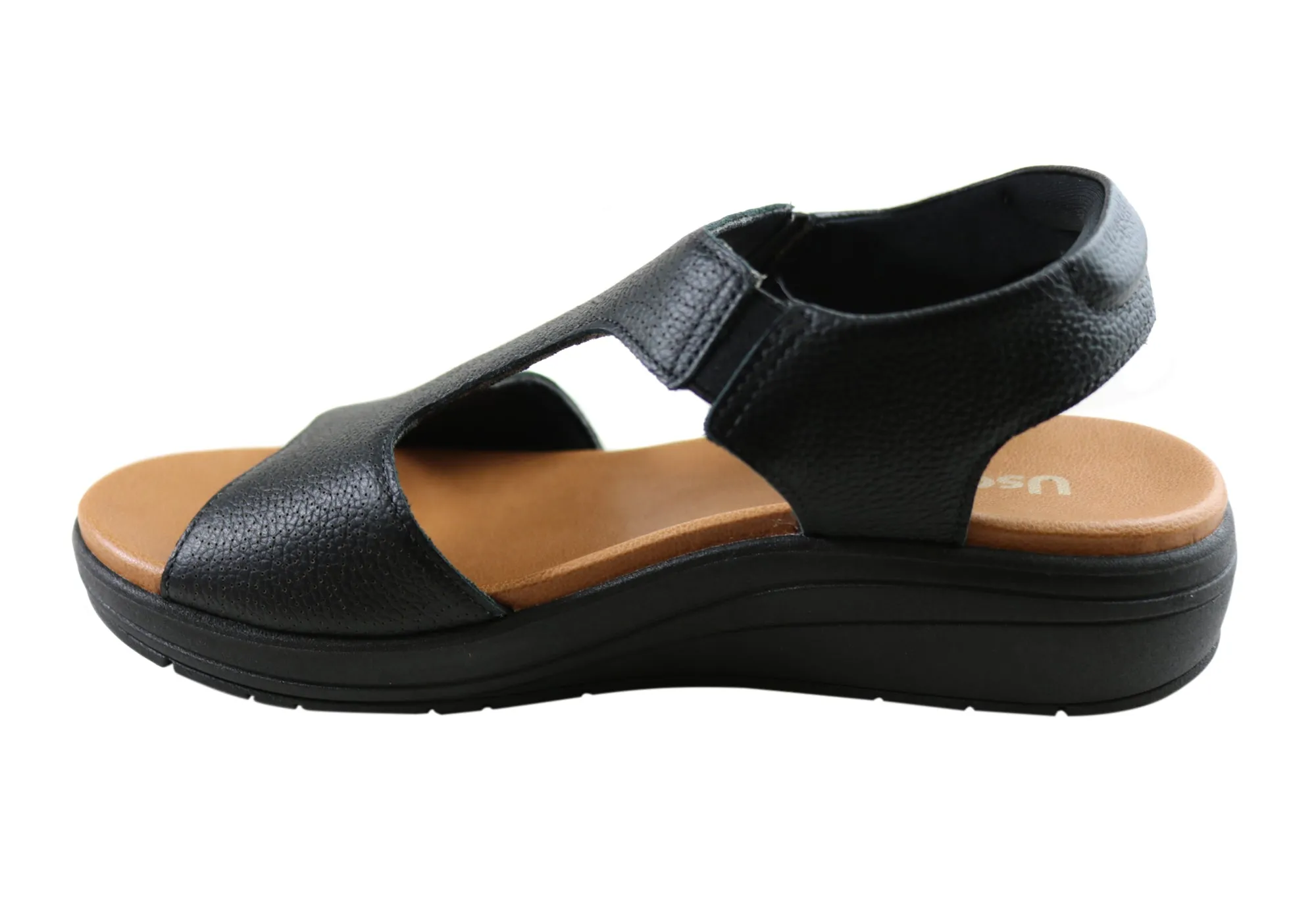 Usaflex Picton Womens Comfortable Leather Sandals Made In Brazil