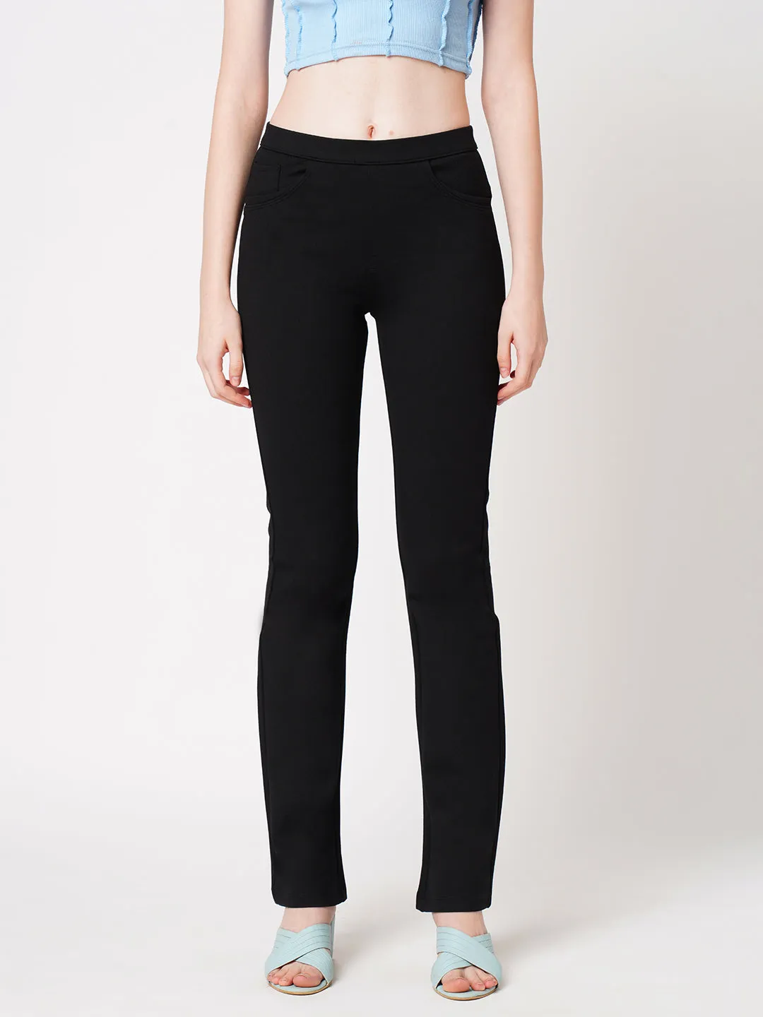 Women High-Rise Straight Treggings