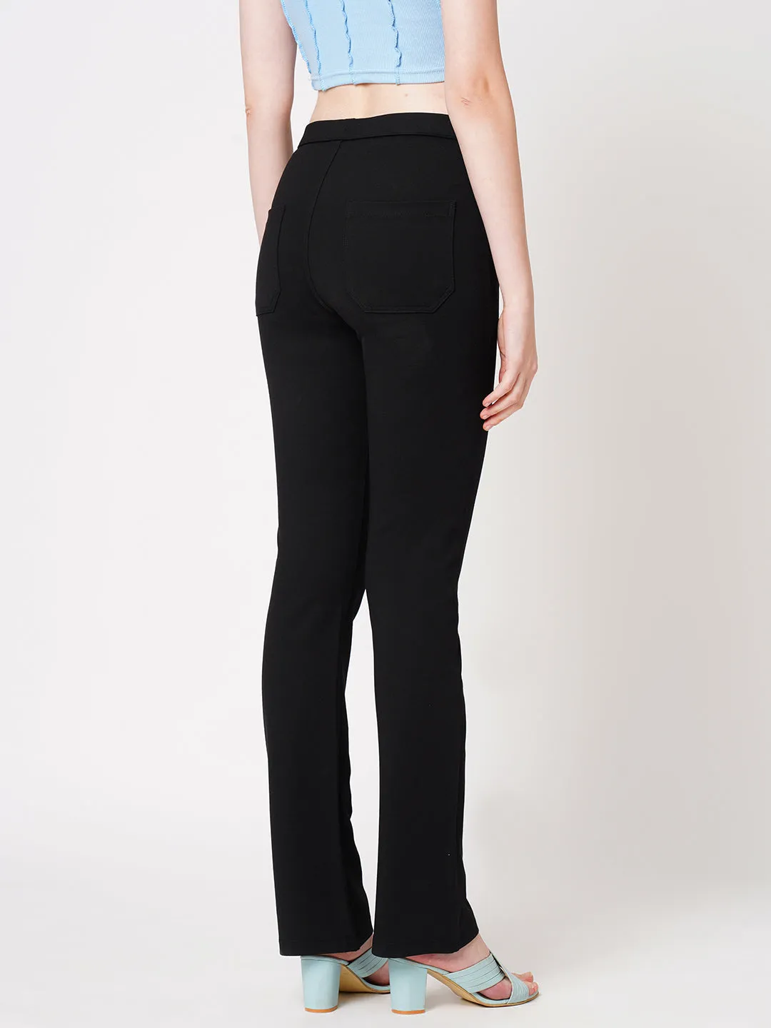 Women High-Rise Straight Treggings