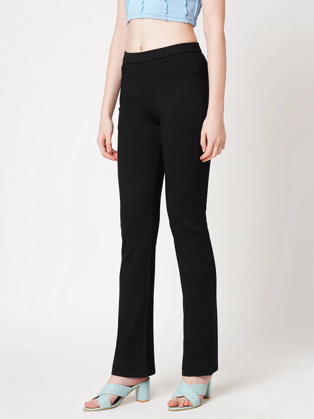 Women High-Rise Straight Treggings